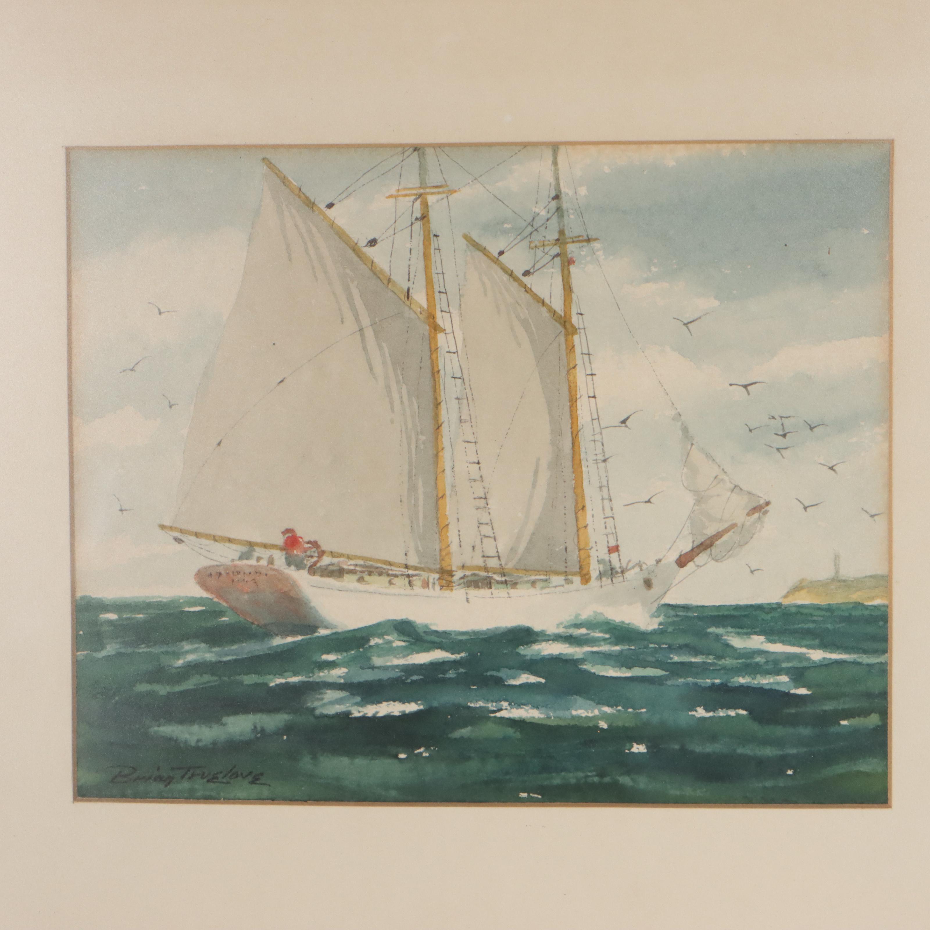 Brian Truelove Nautical Watercolor Paintings of Ships