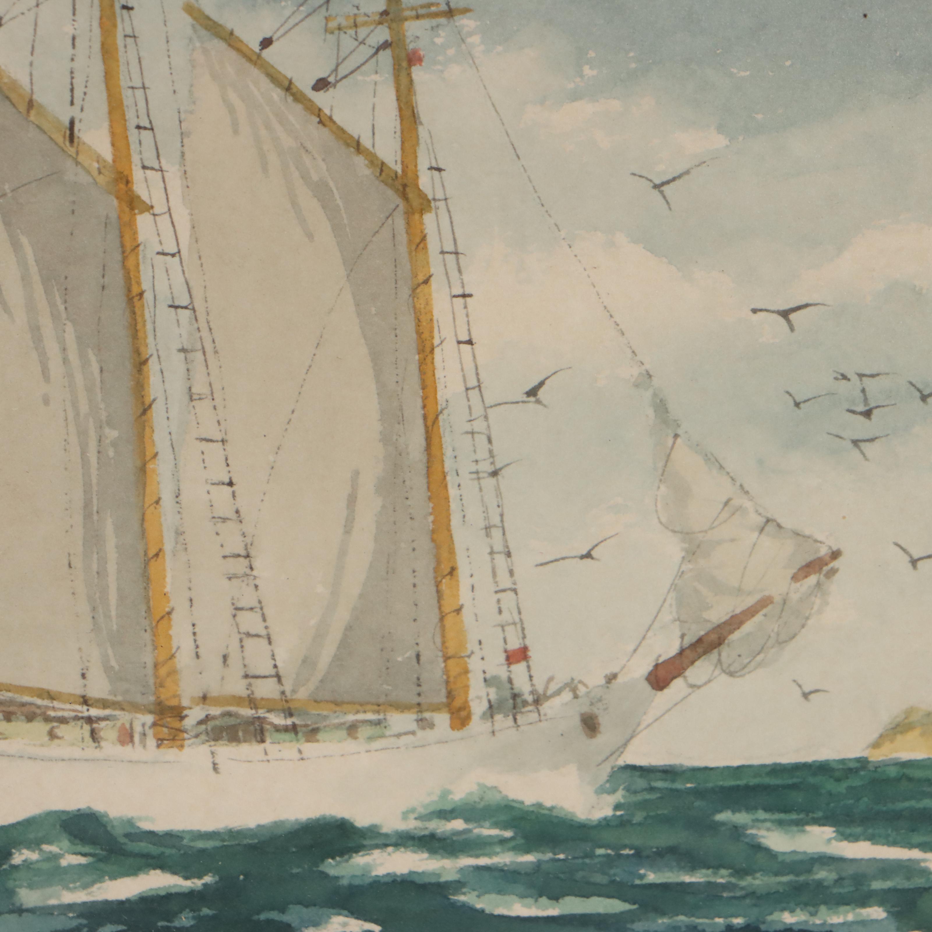 Brian Truelove Nautical Watercolor Paintings of Ships