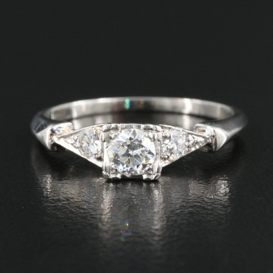 Platinum 0.48 CTW Diamond Ring