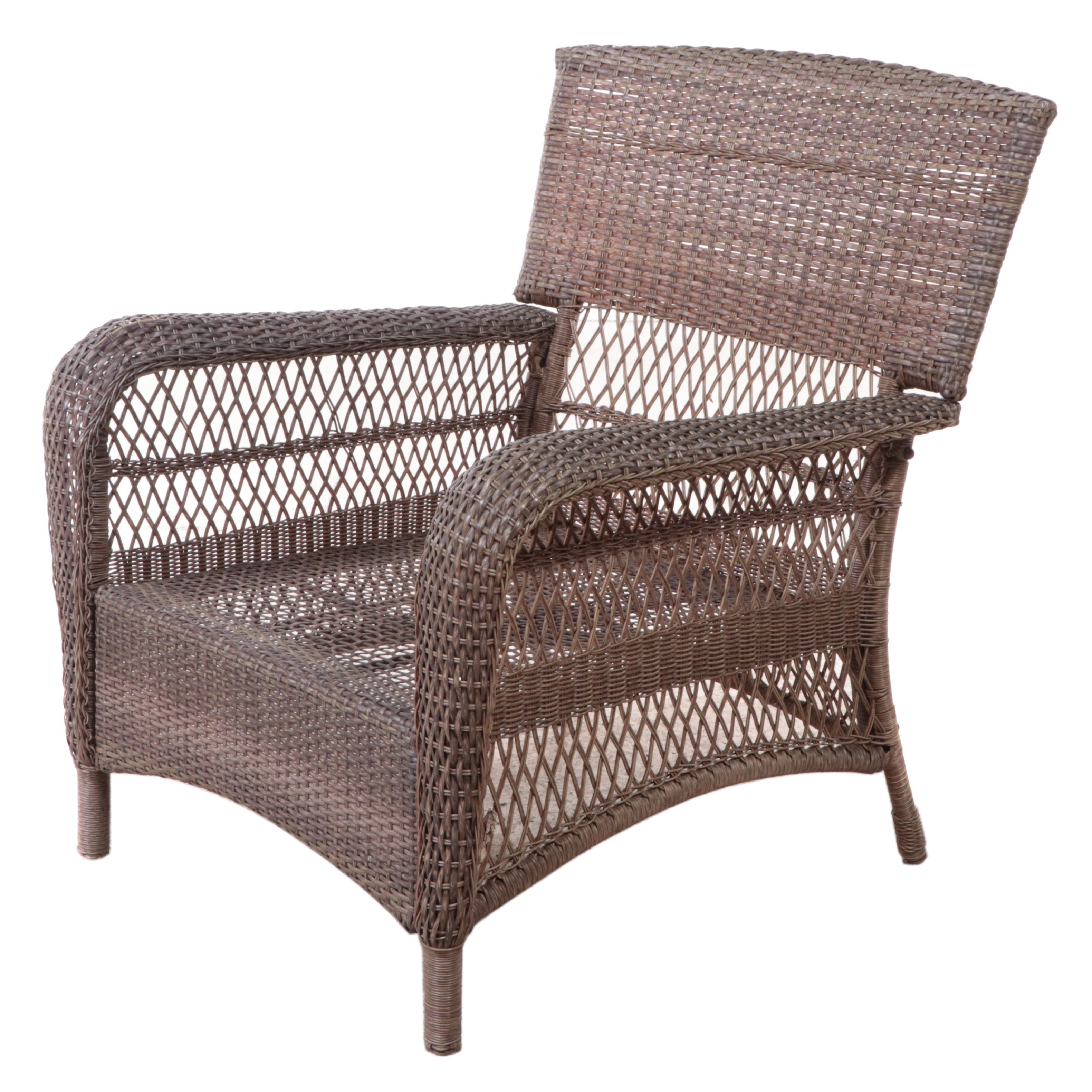 Martha Stewart Living PE Rattan Wicker Patio Armchair