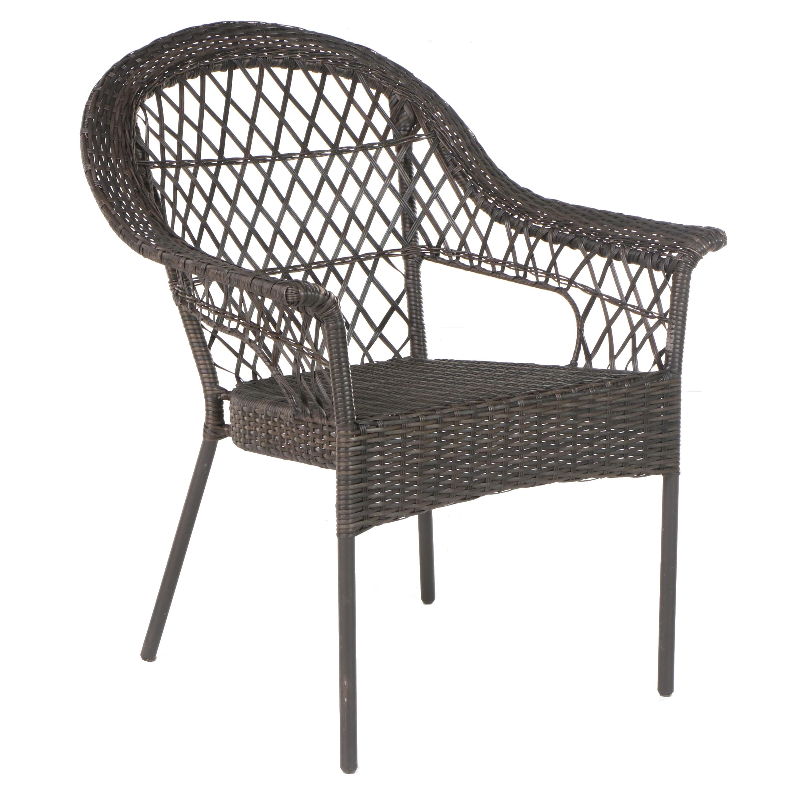 Resin Wicker Armchair, Contemporary