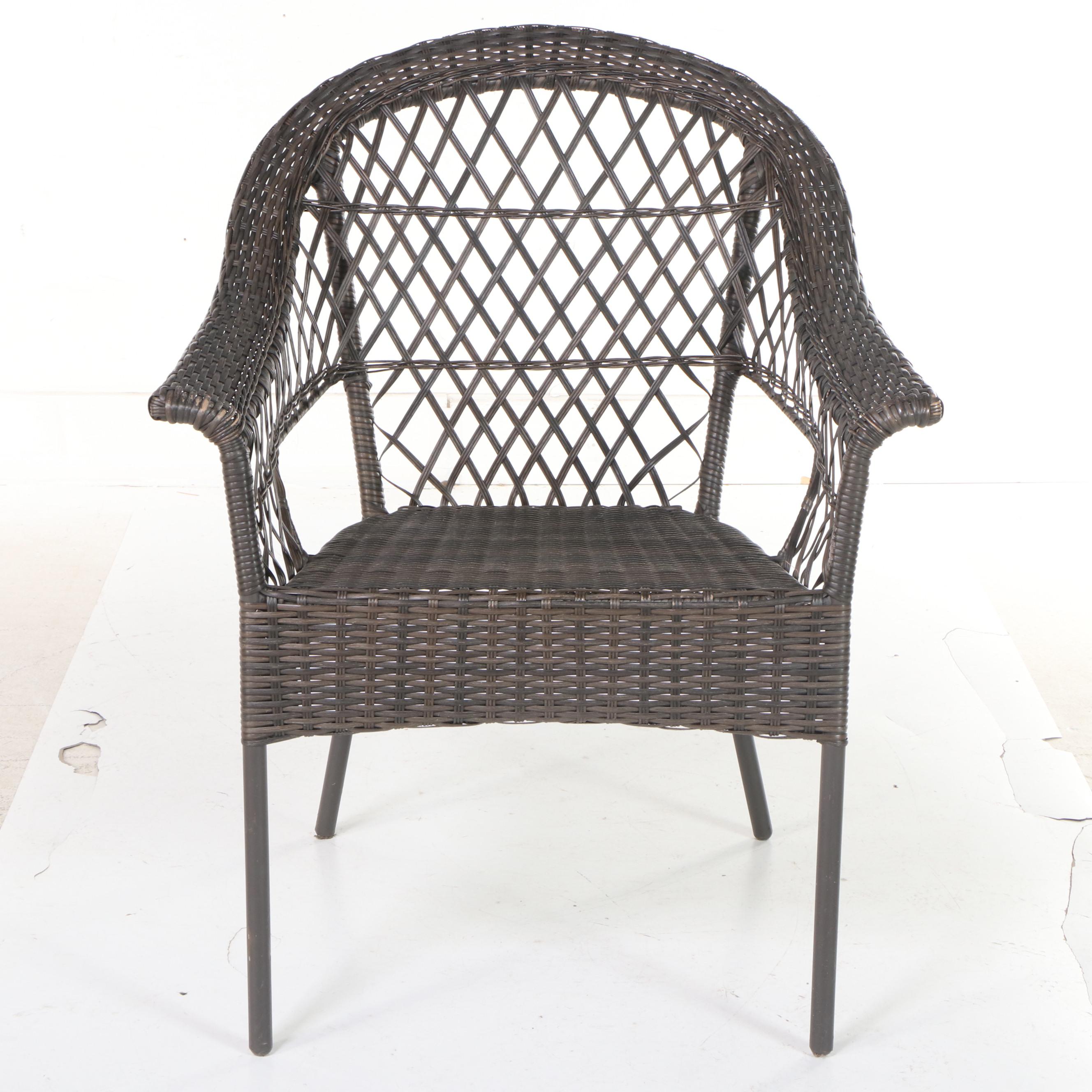 Resin Wicker Armchair, Contemporary