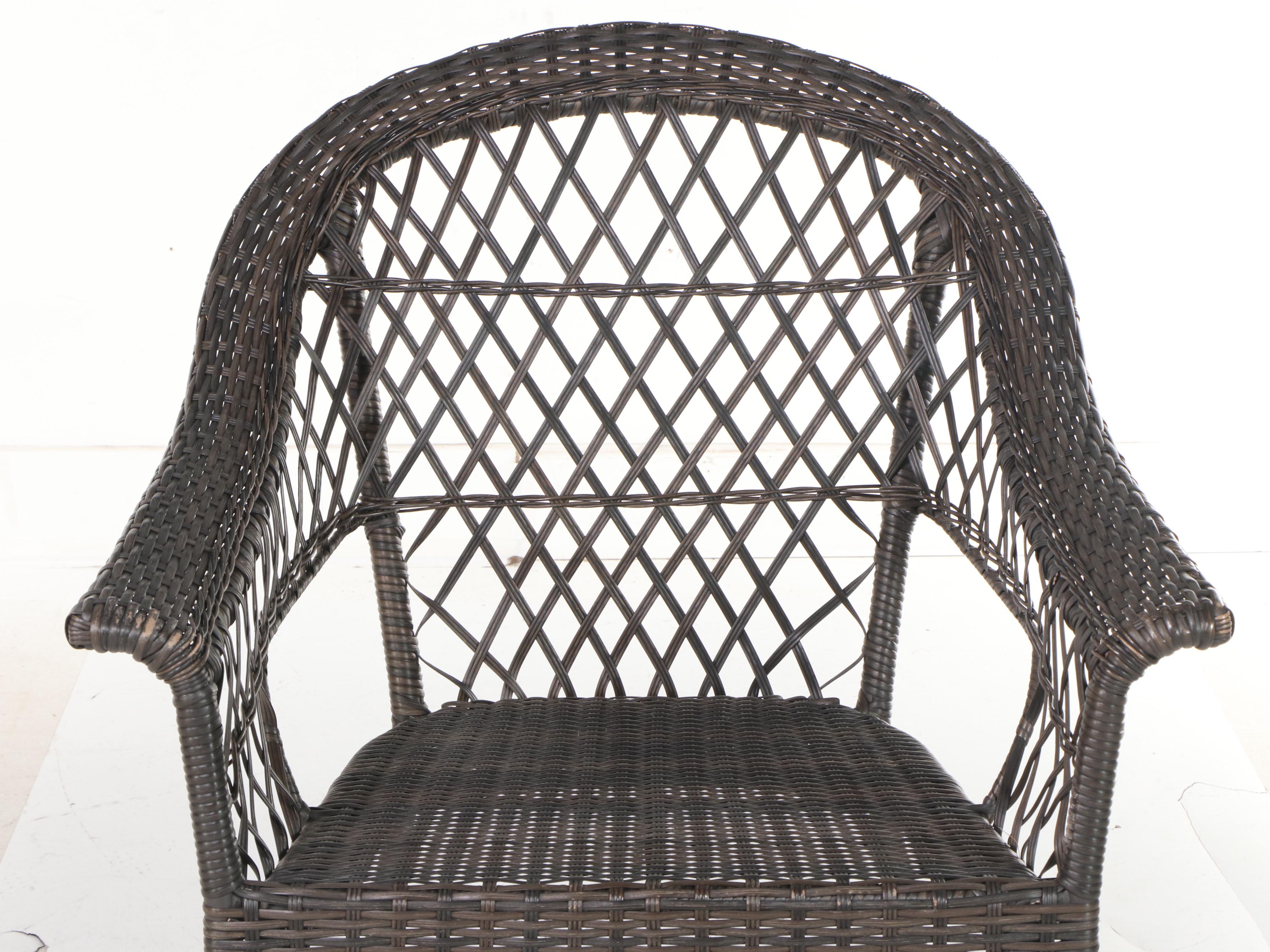 Resin Wicker Armchair, Contemporary