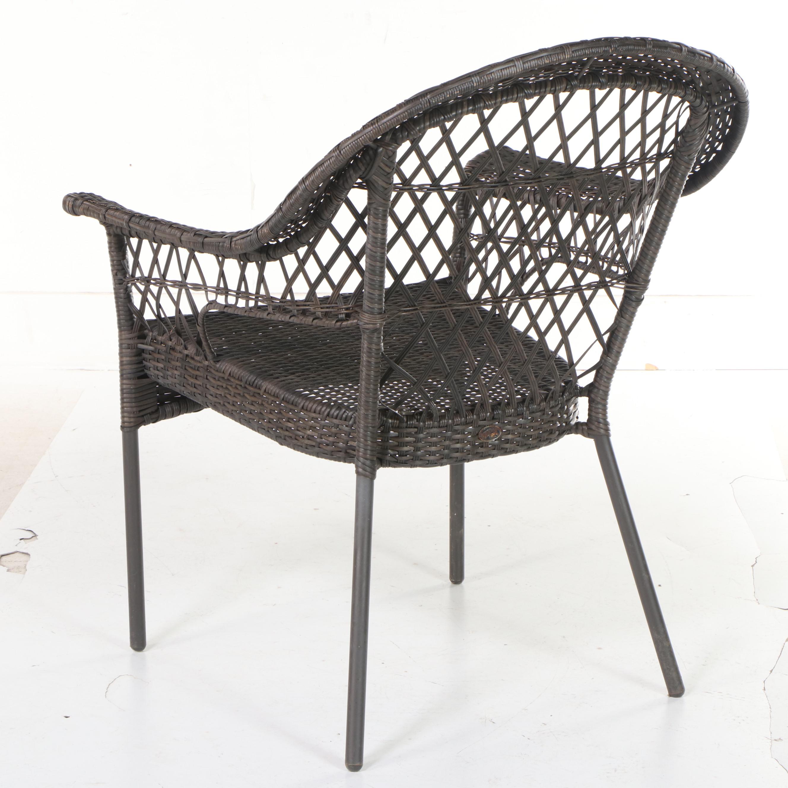Resin Wicker Armchair, Contemporary