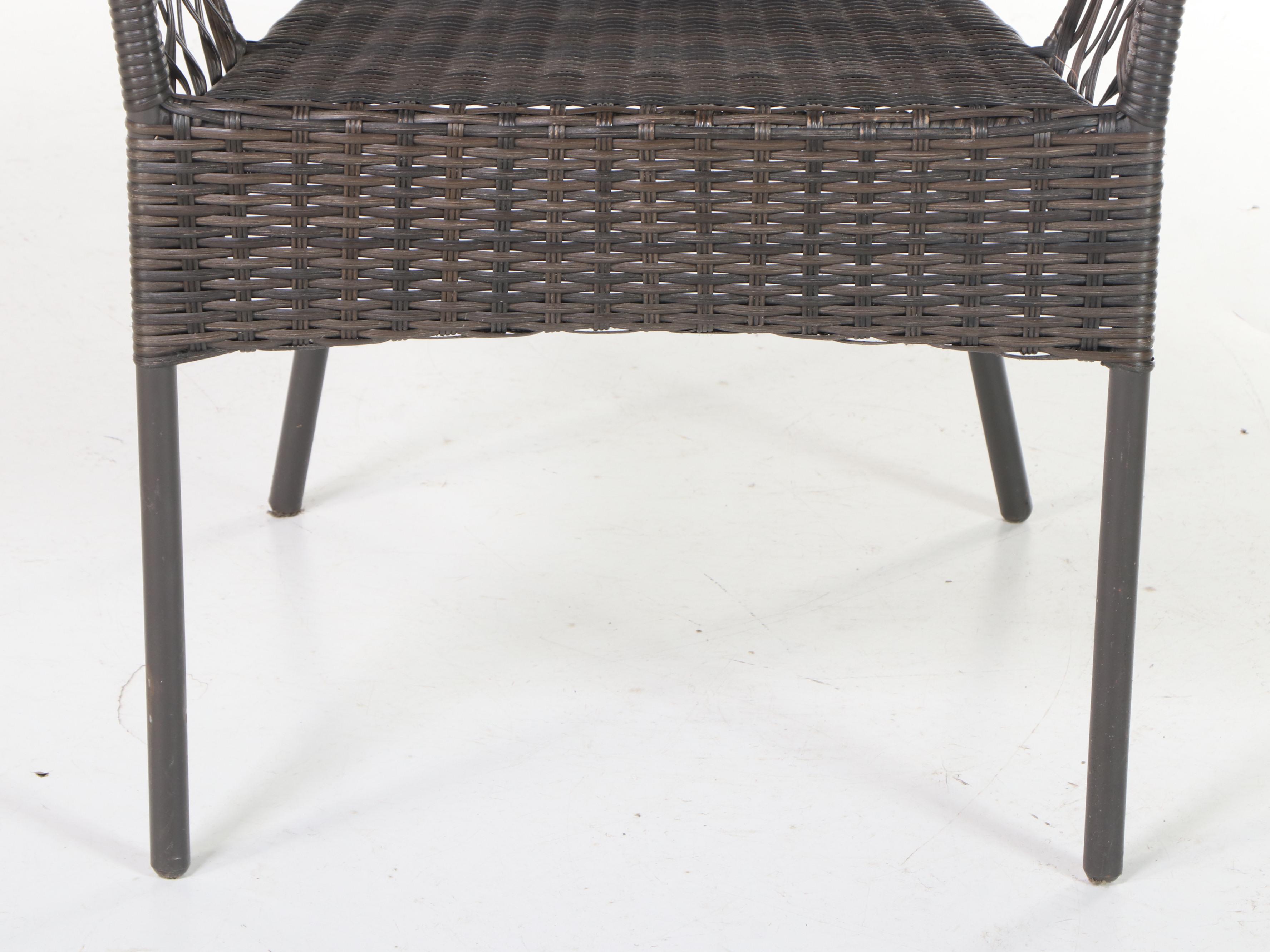 Resin Wicker Armchair, Contemporary