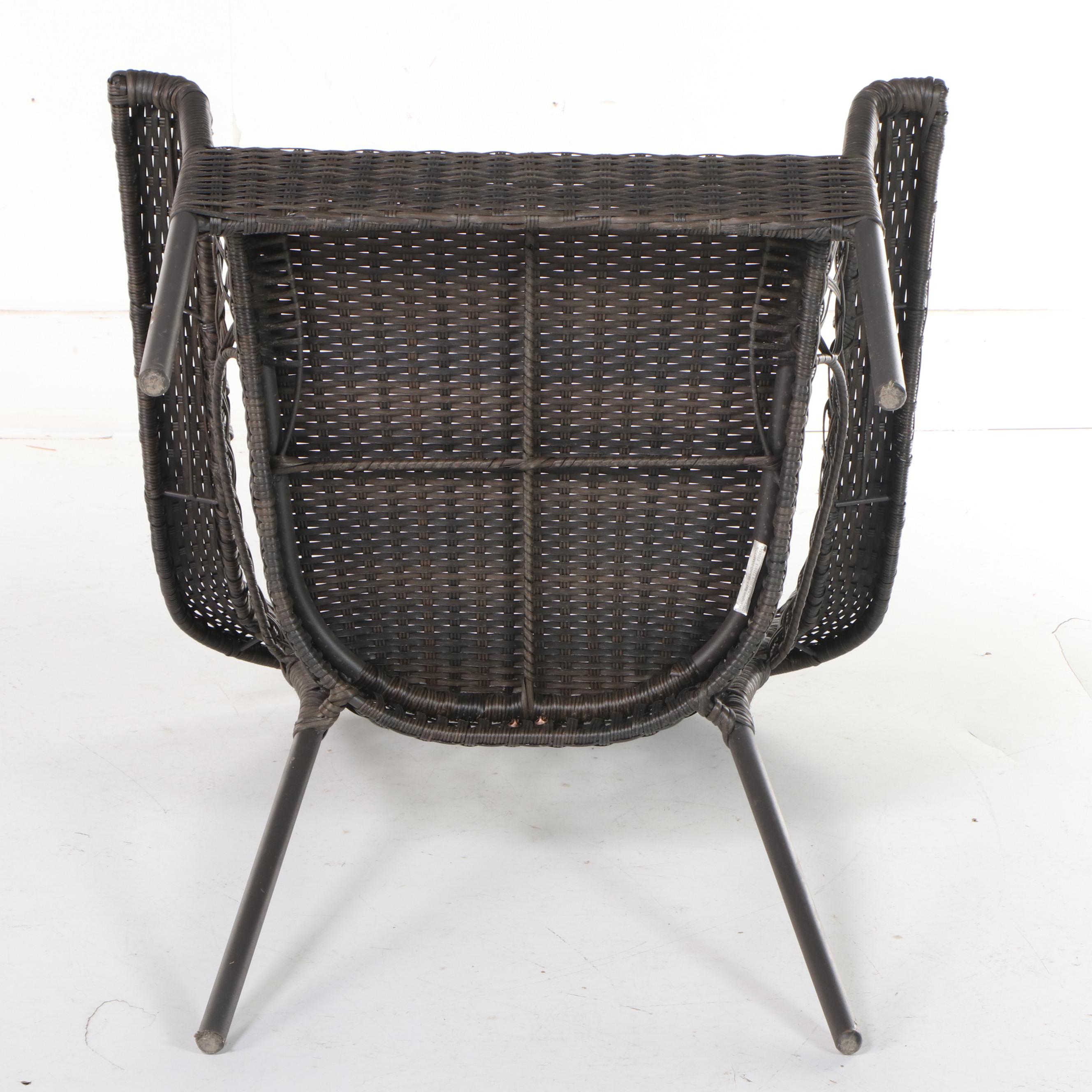 Resin Wicker Armchair, Contemporary