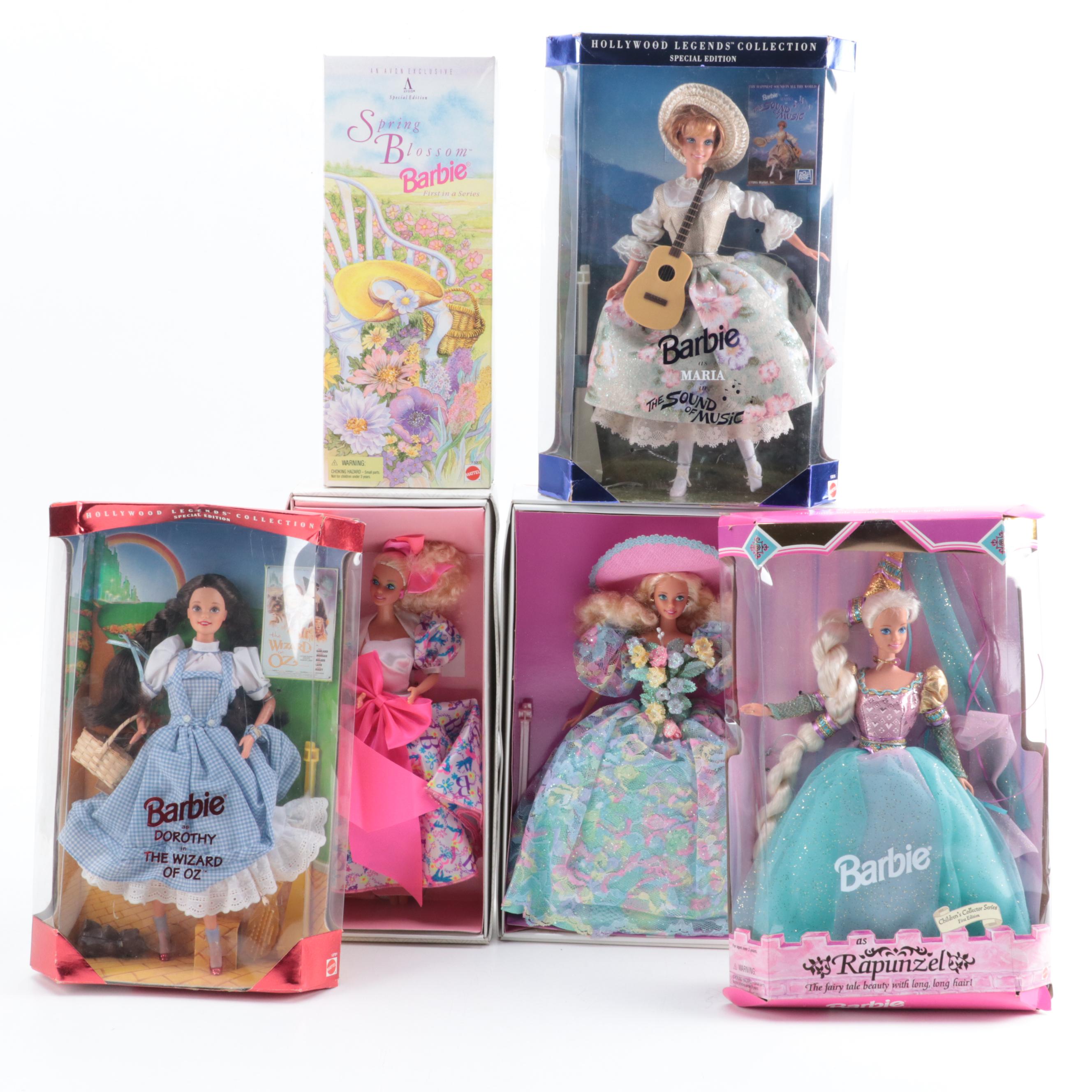 Mattel Barbie Dolls Inclusing Special Edition The Sound of Music, Wizard of Oz