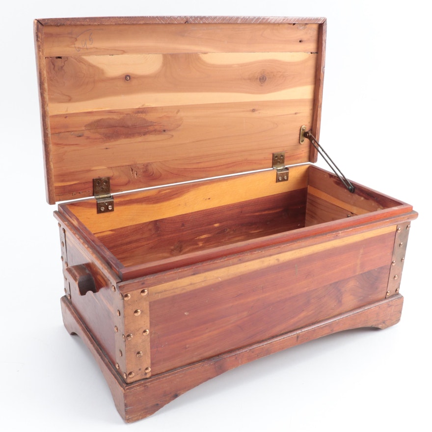 Cedar and Riveted Copper Accent Petite Chest