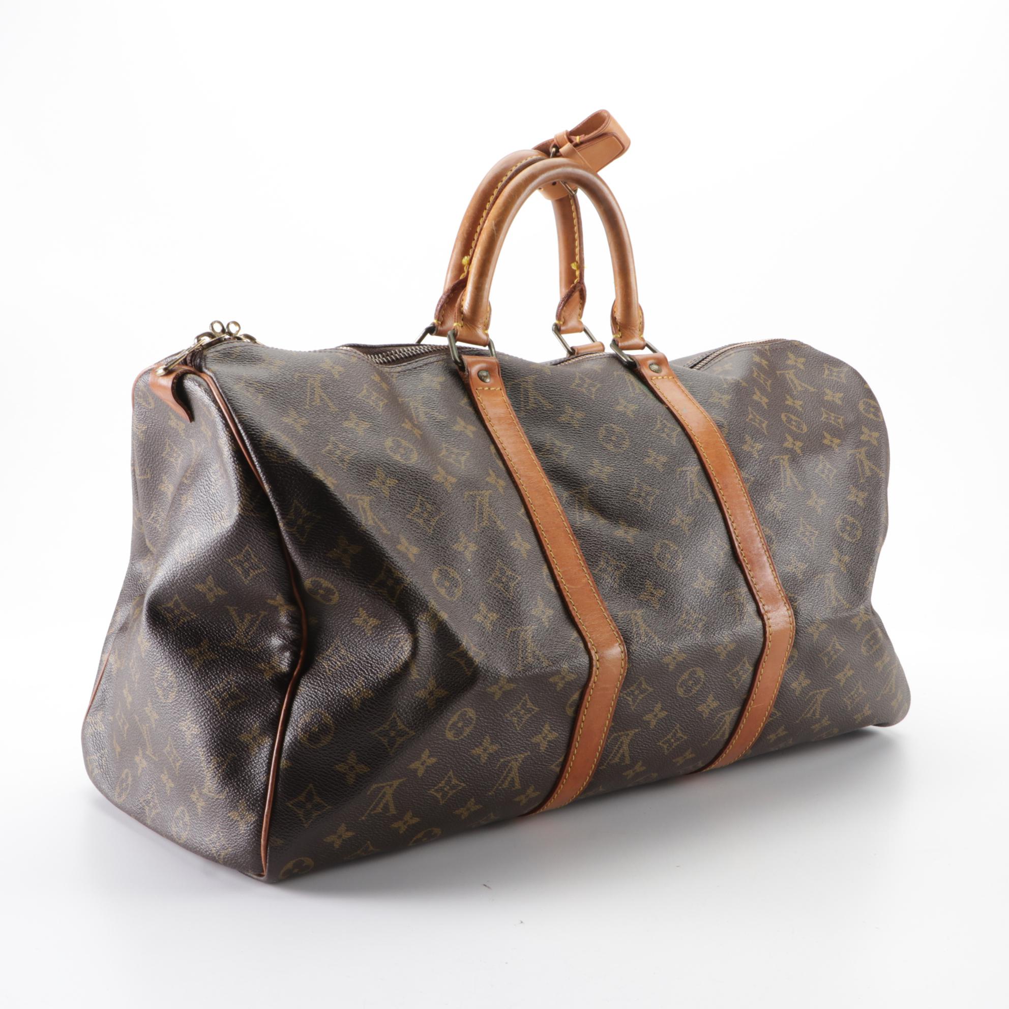 Louis Vuitton Keepall 50 in Monogram Canvas and Vachetta Leather