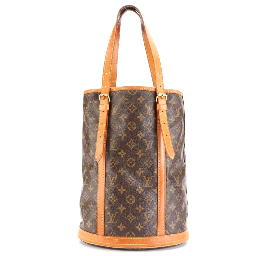 Louis Vuitton Bucket Bag in Monogram Canvas and Vachetta Leather