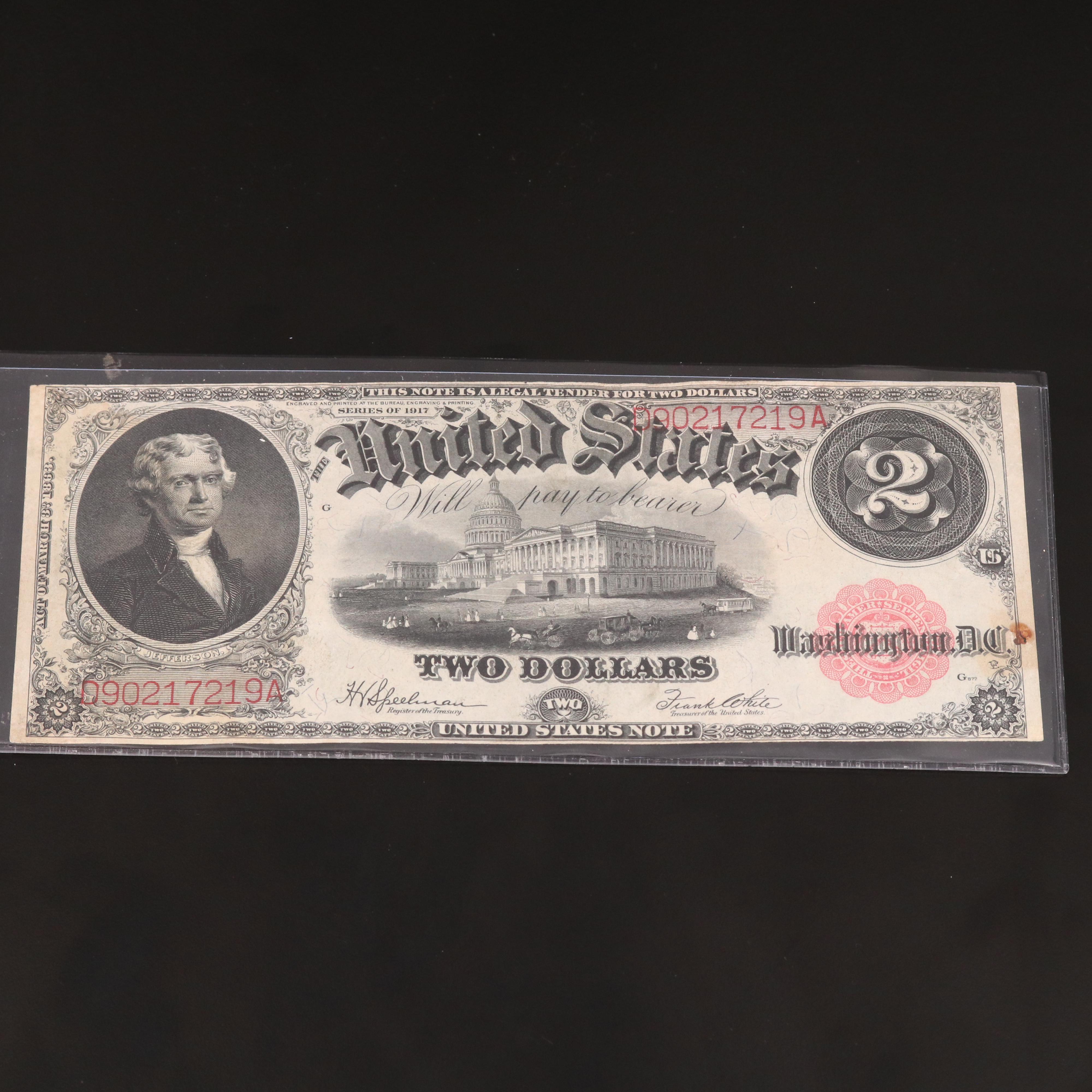 1917 $2 Legal Tender Note