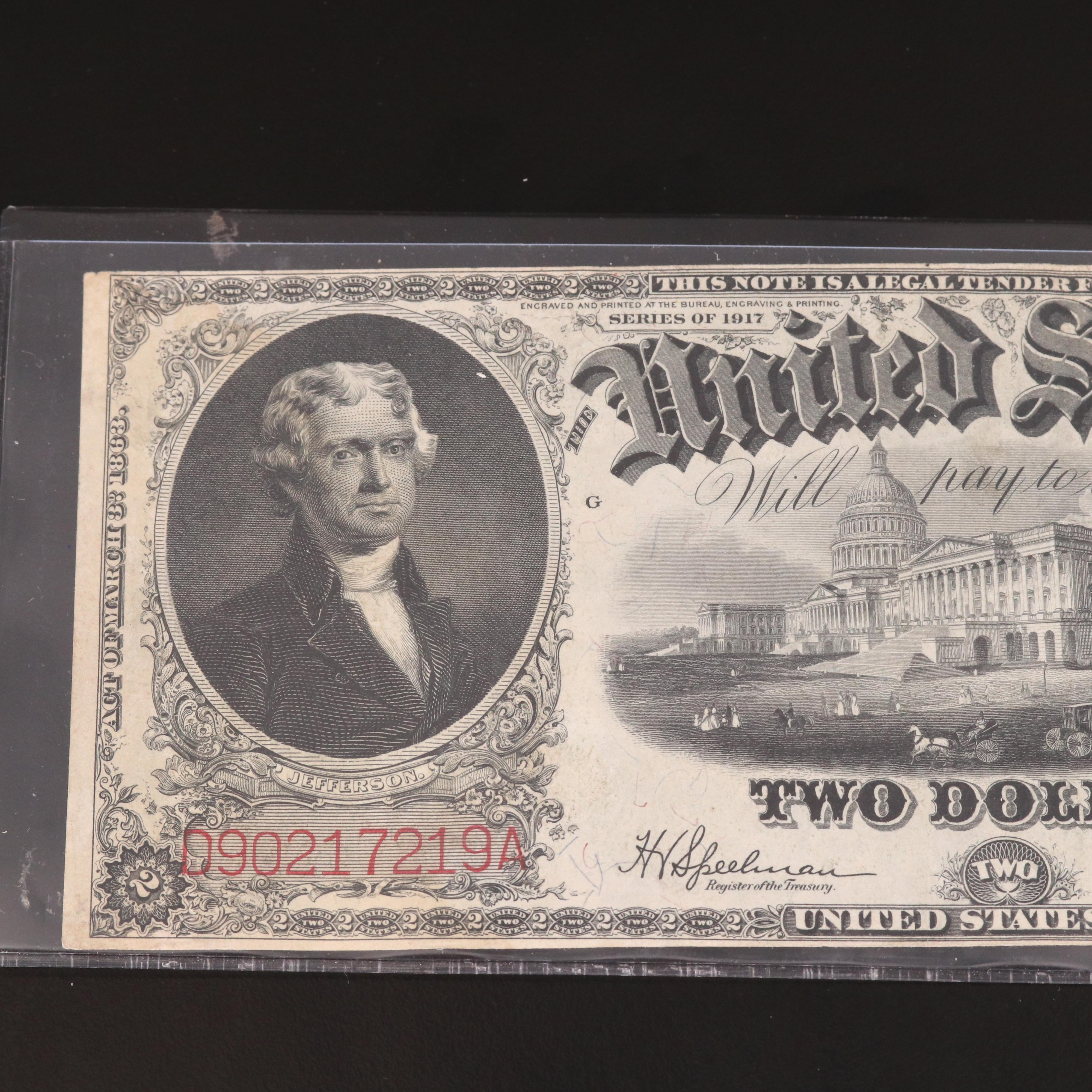 1917 $2 Legal Tender Note