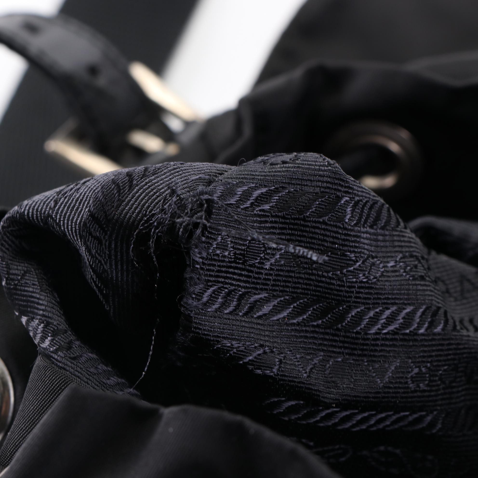 Prada Tessuto Nylon and Leather Backpack Purse