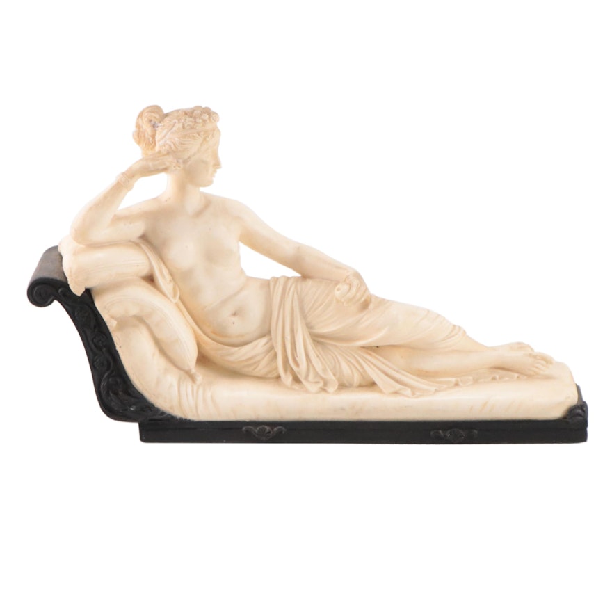 Gino Ruggeri Resin Sculpture After Antonio Canova "Venus Victrix"