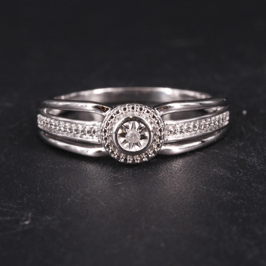 Sterling 0.01 CTW Diamond Ring