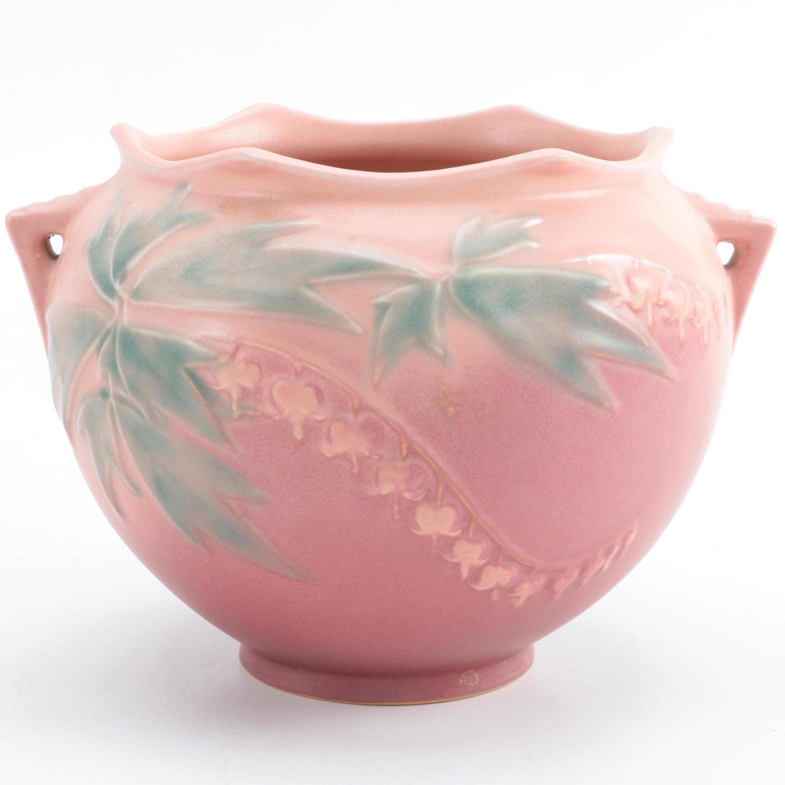 Roseville Pottery "Bleeding Heart" Jardinière, Mid-20th Century