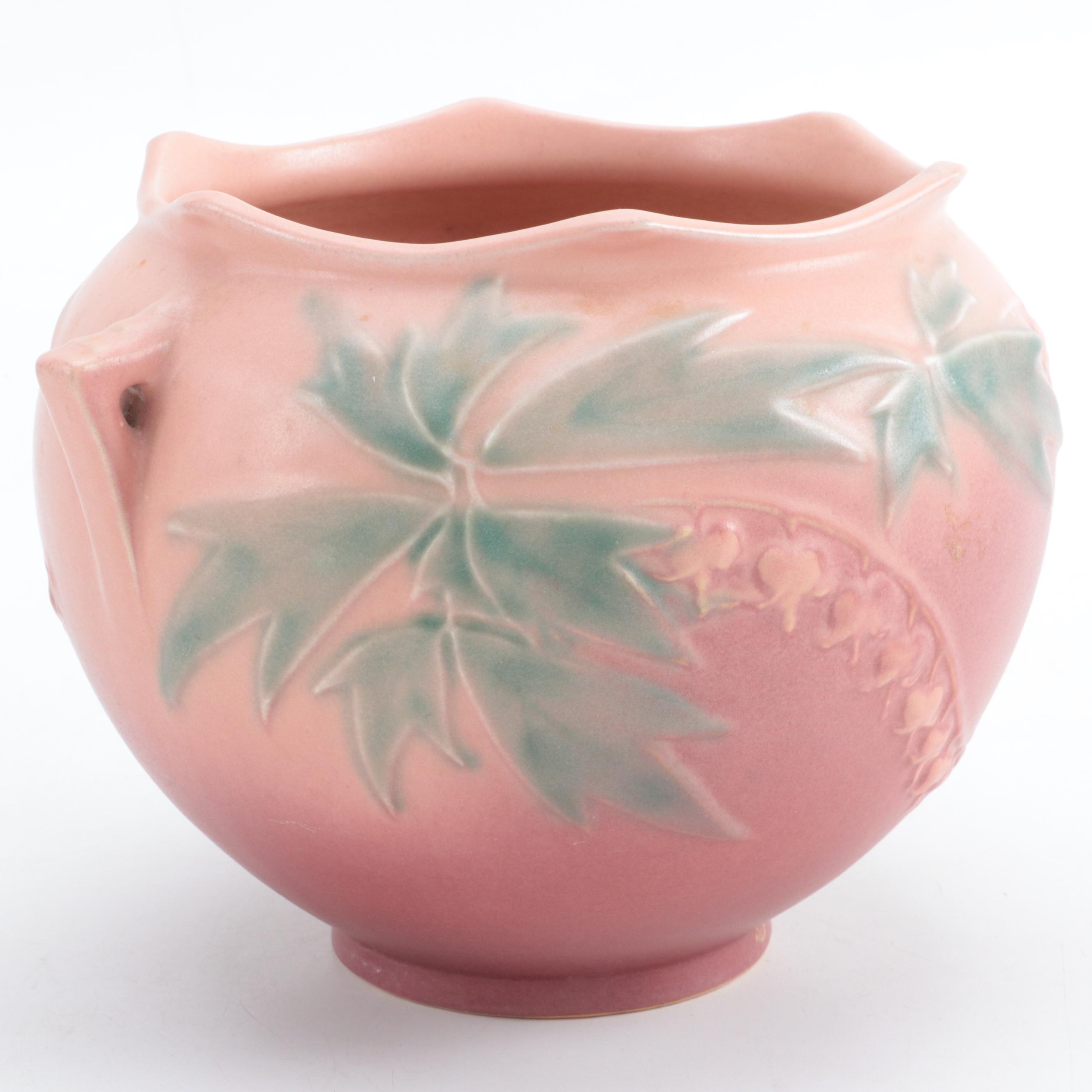 Roseville Pottery "Bleeding Heart" Jardinière, Mid-20th Century