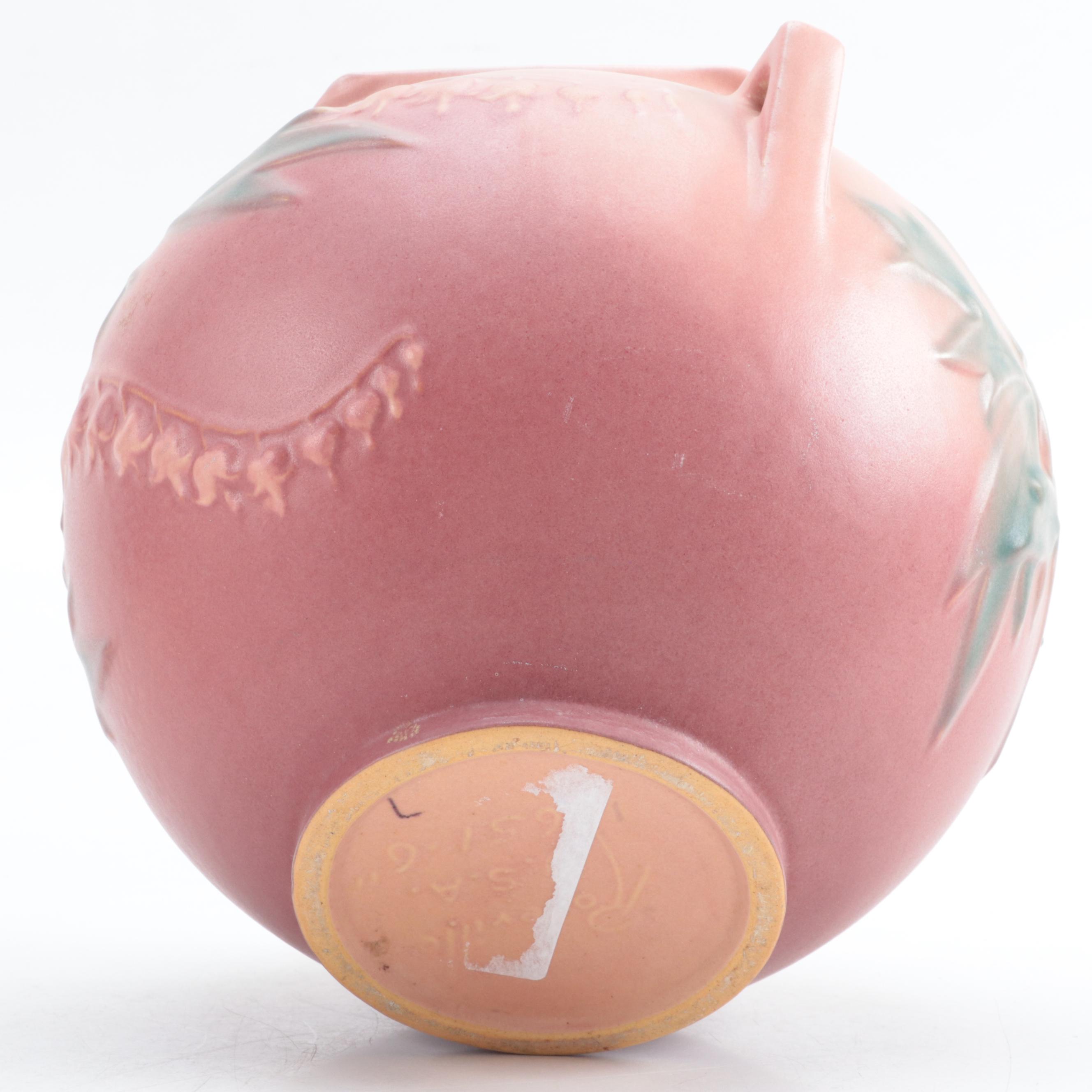 Roseville Pottery "Bleeding Heart" Jardinière, Mid-20th Century