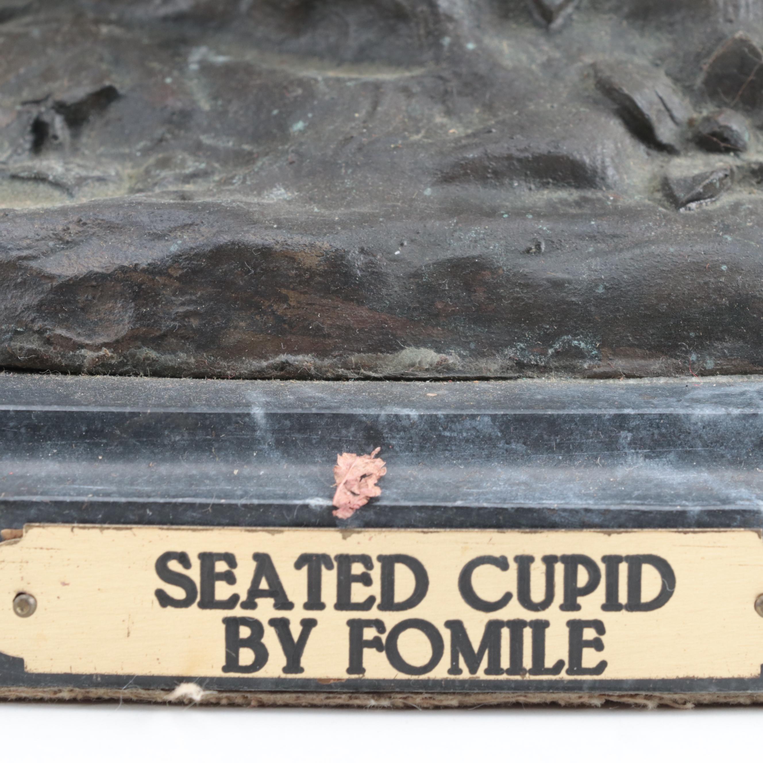 Bronze Sculpture "Seated Cupid"