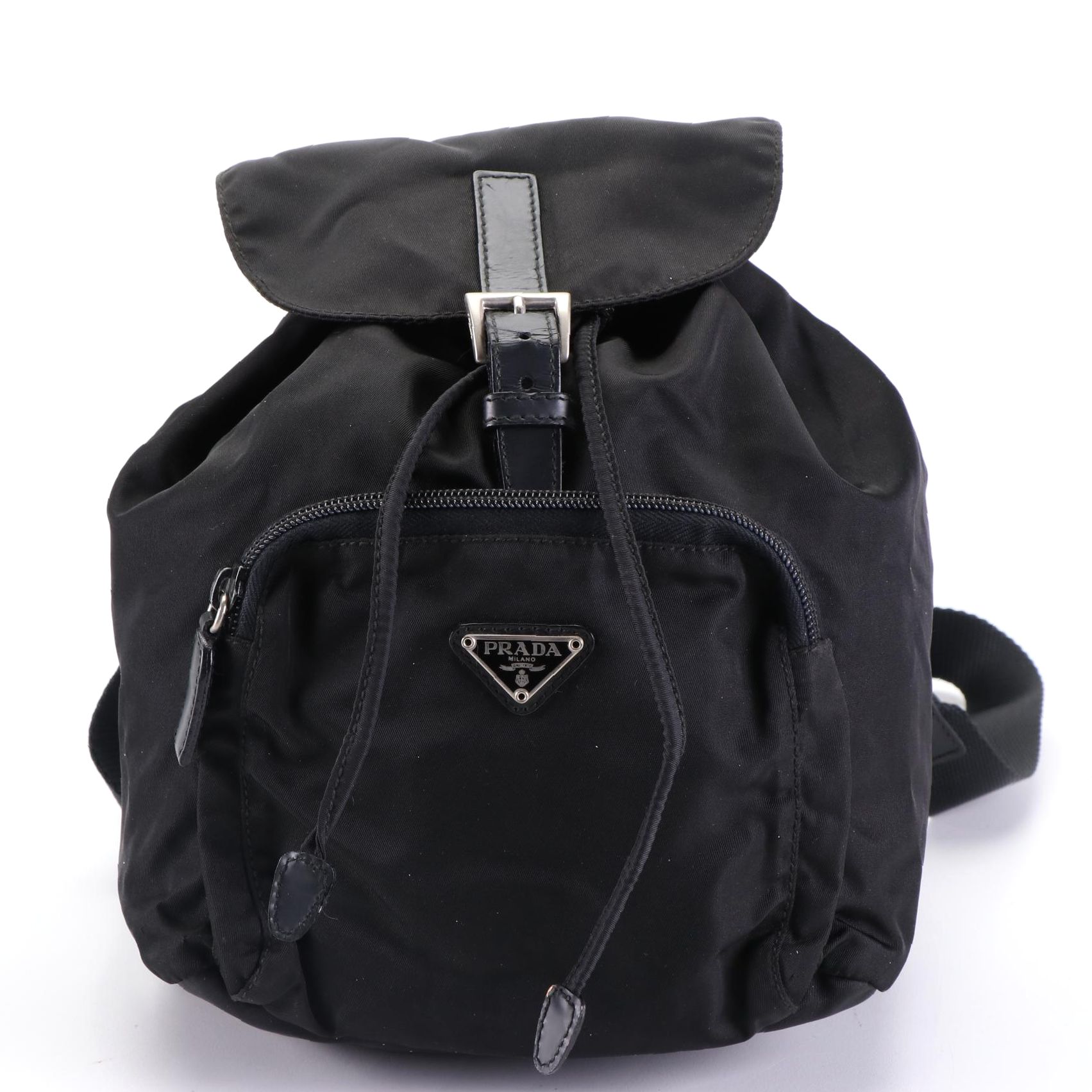 Prada Tessuto Nylon and Leather Backpack Purse