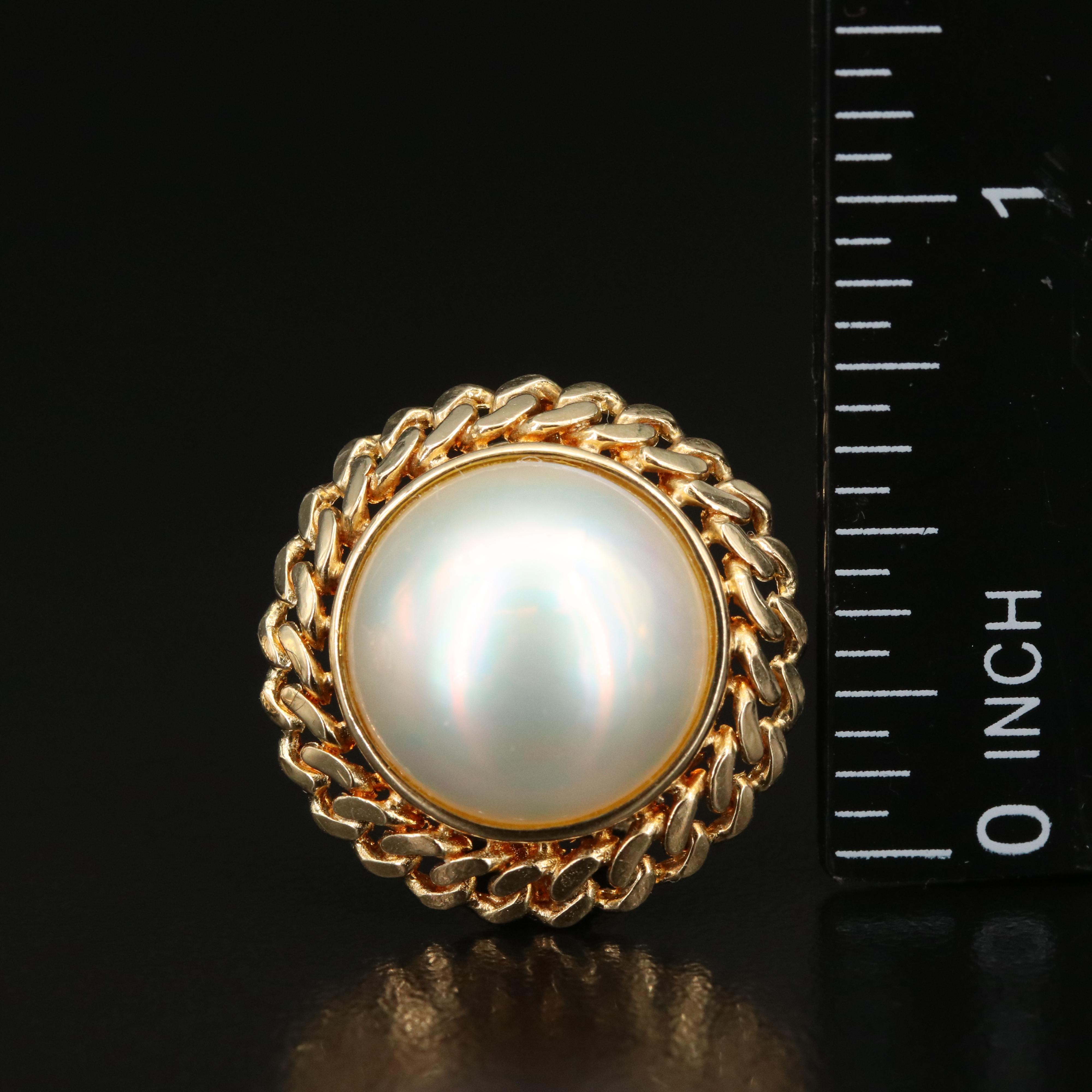 10K Mabé Pearl Button and 14K Pearl, Lapis Lazuli and Sapphire Earrings