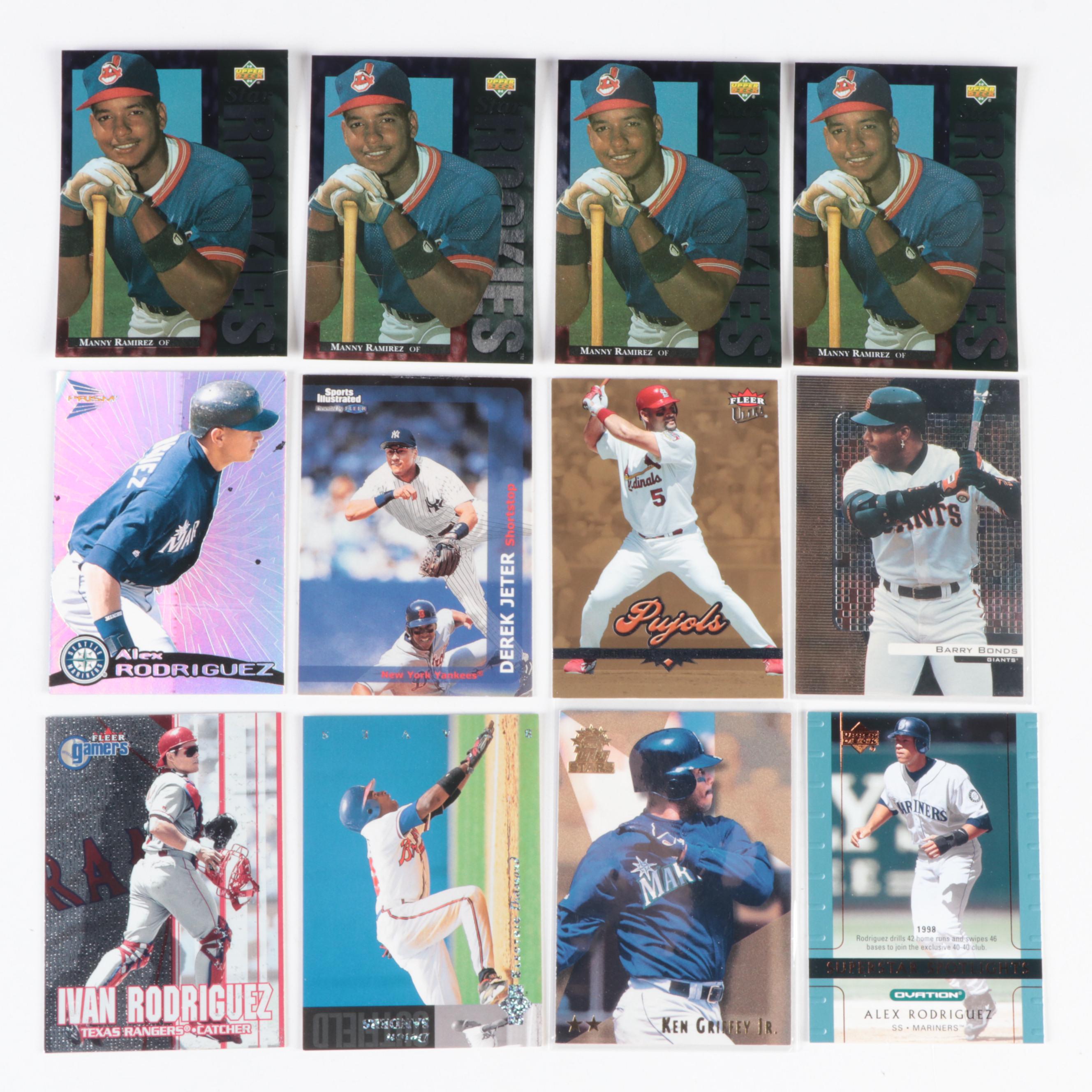 Topps, Other Baseball Cards with Rodriguez, More Rookies, Bonds, 1960s–2010s