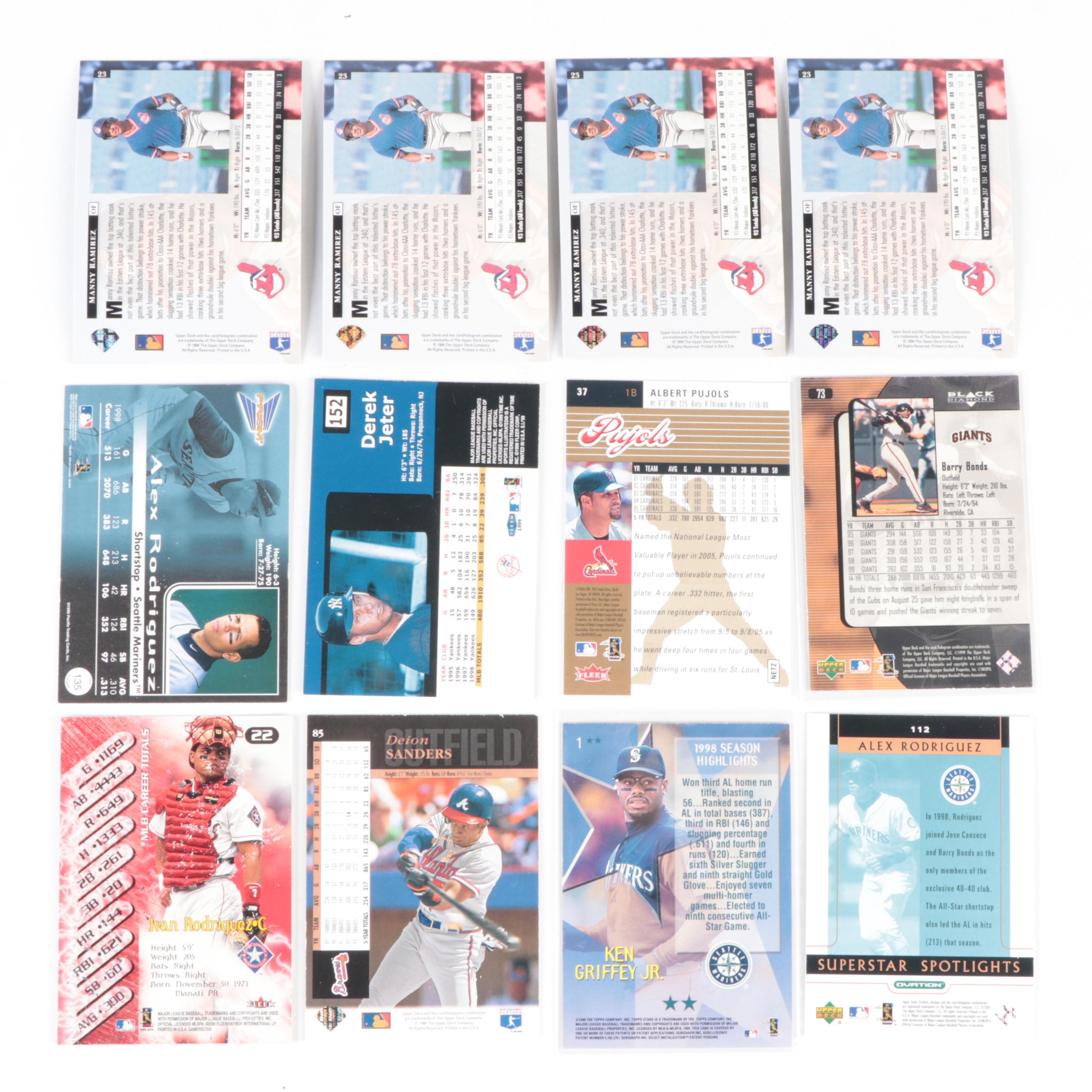 Topps, Other Baseball Cards with Rodriguez, More Rookies, Bonds, 1960s–2010s