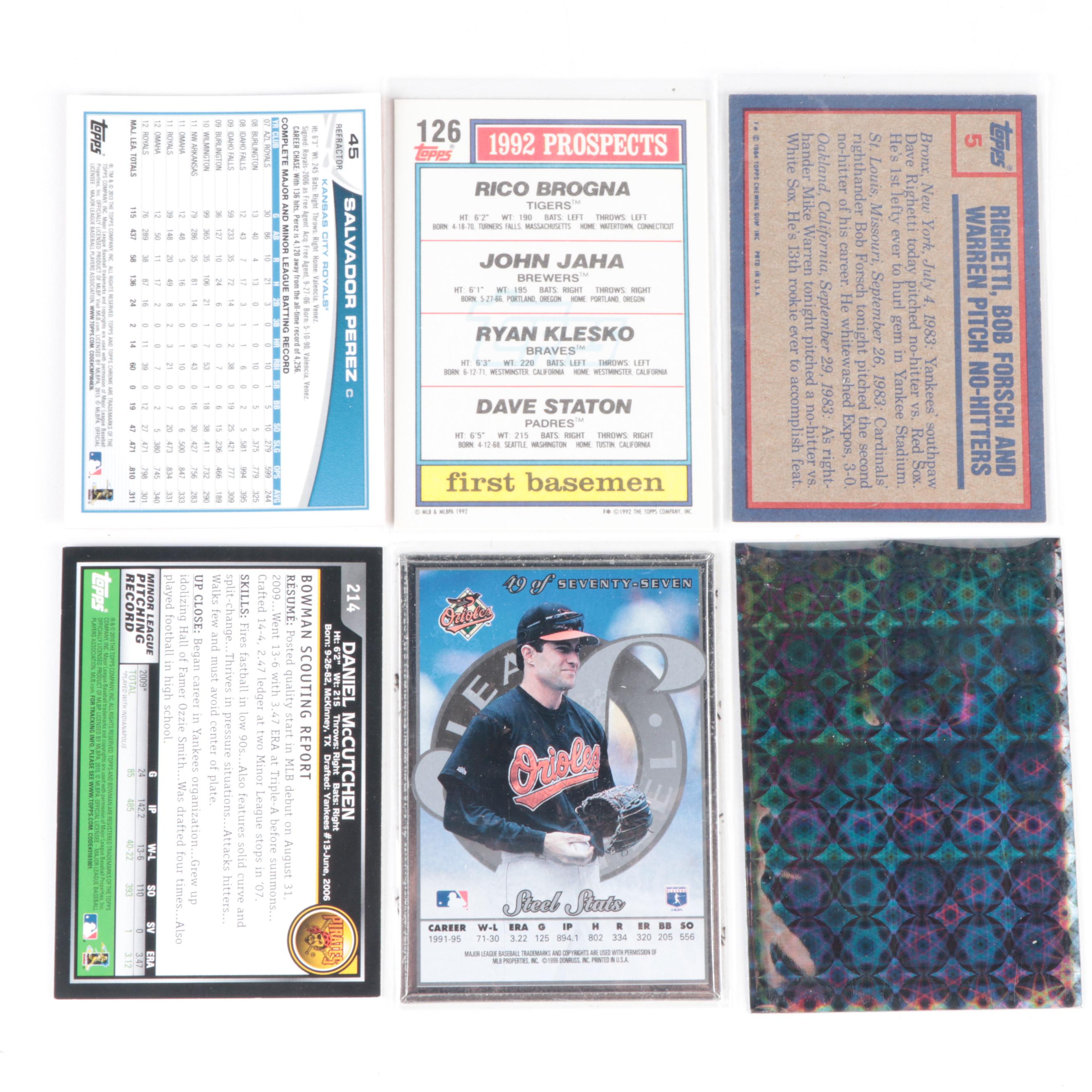 Topps, Other Baseball Cards with Rodriguez, More Rookies, Bonds, 1960s–2010s