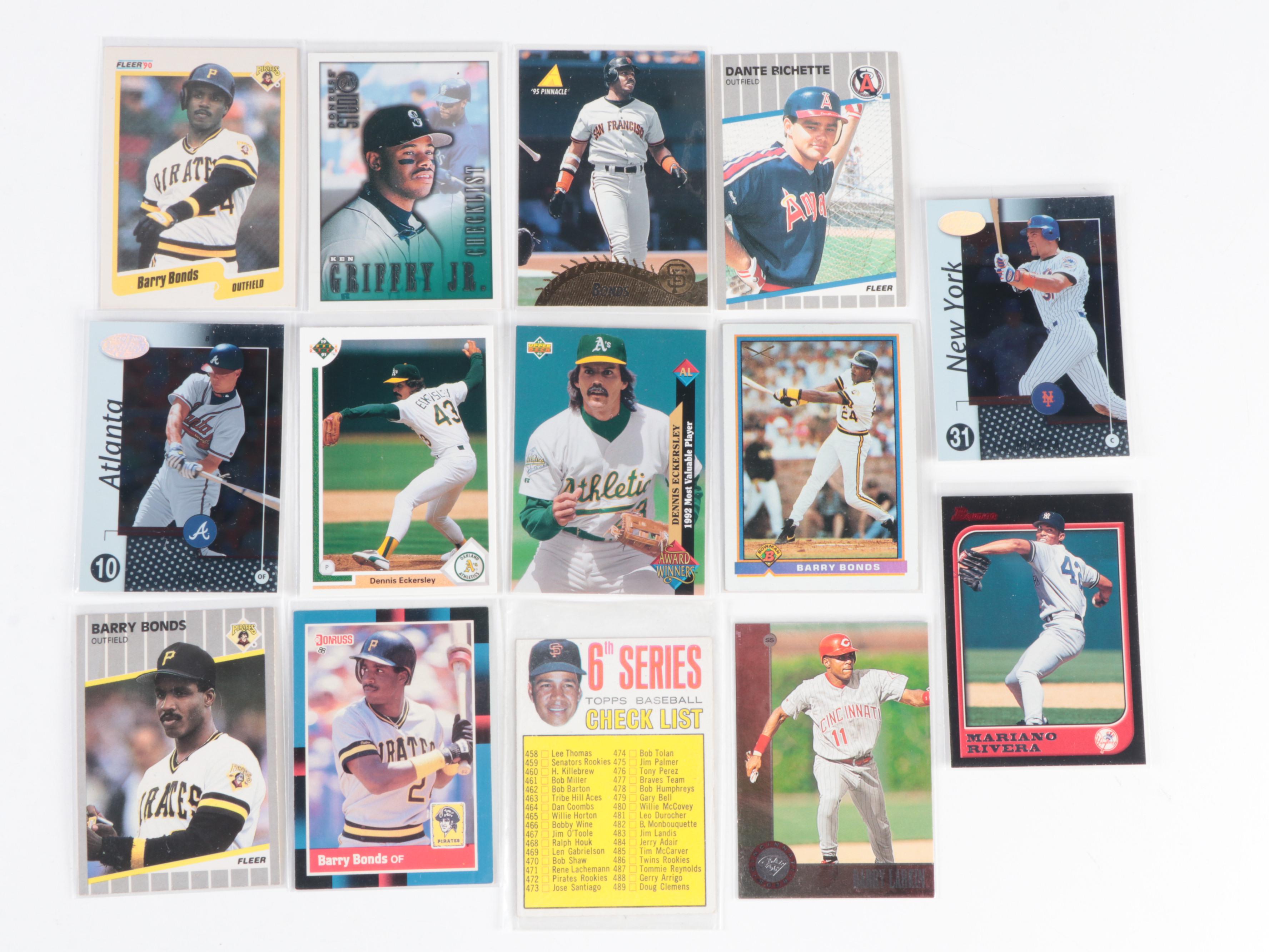 Topps, Other Baseball Cards with Rodriguez, More Rookies, Bonds, 1960s–2010s