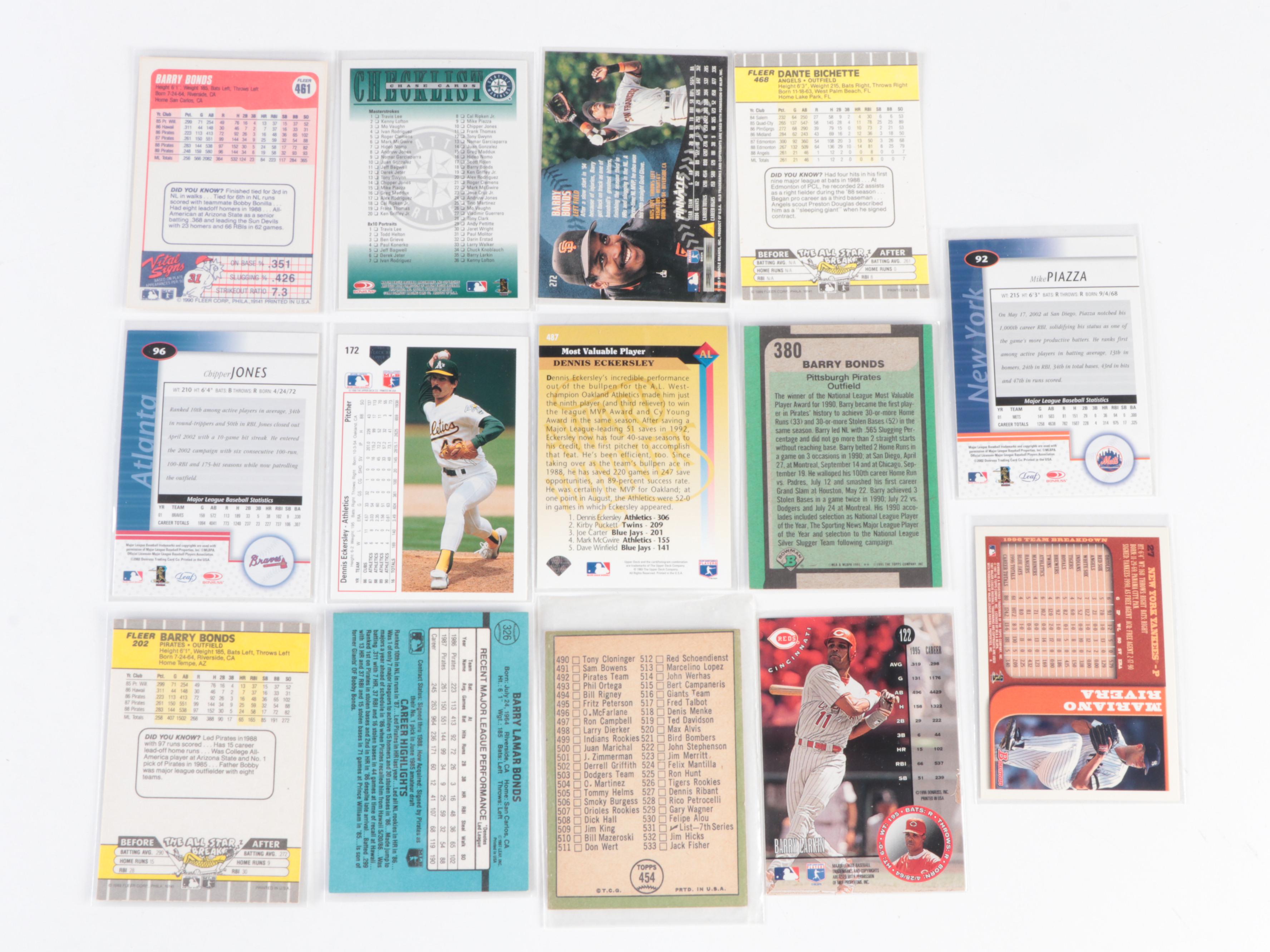 Topps, Other Baseball Cards with Rodriguez, More Rookies, Bonds, 1960s–2010s