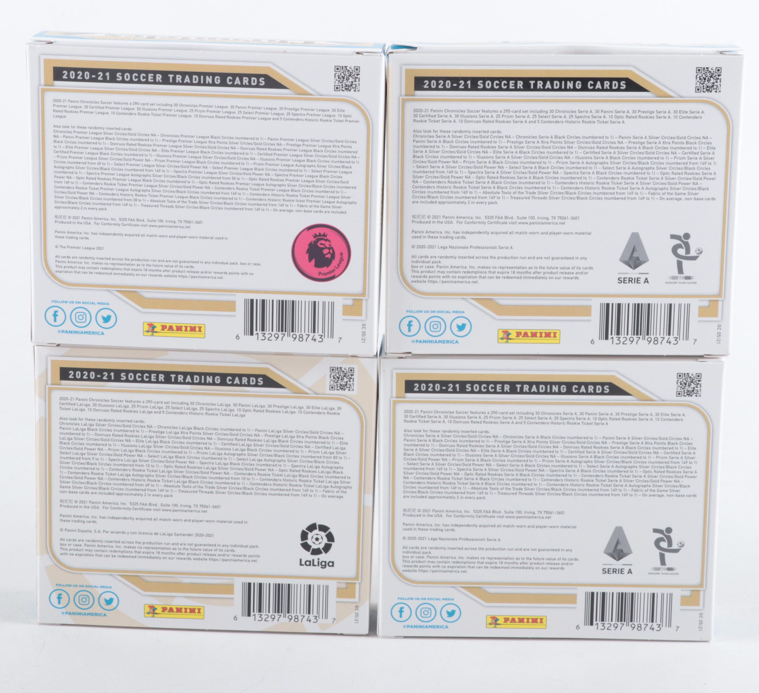 Panini Chronicles Unsealed Soccer Card Boxes, 2020–2021