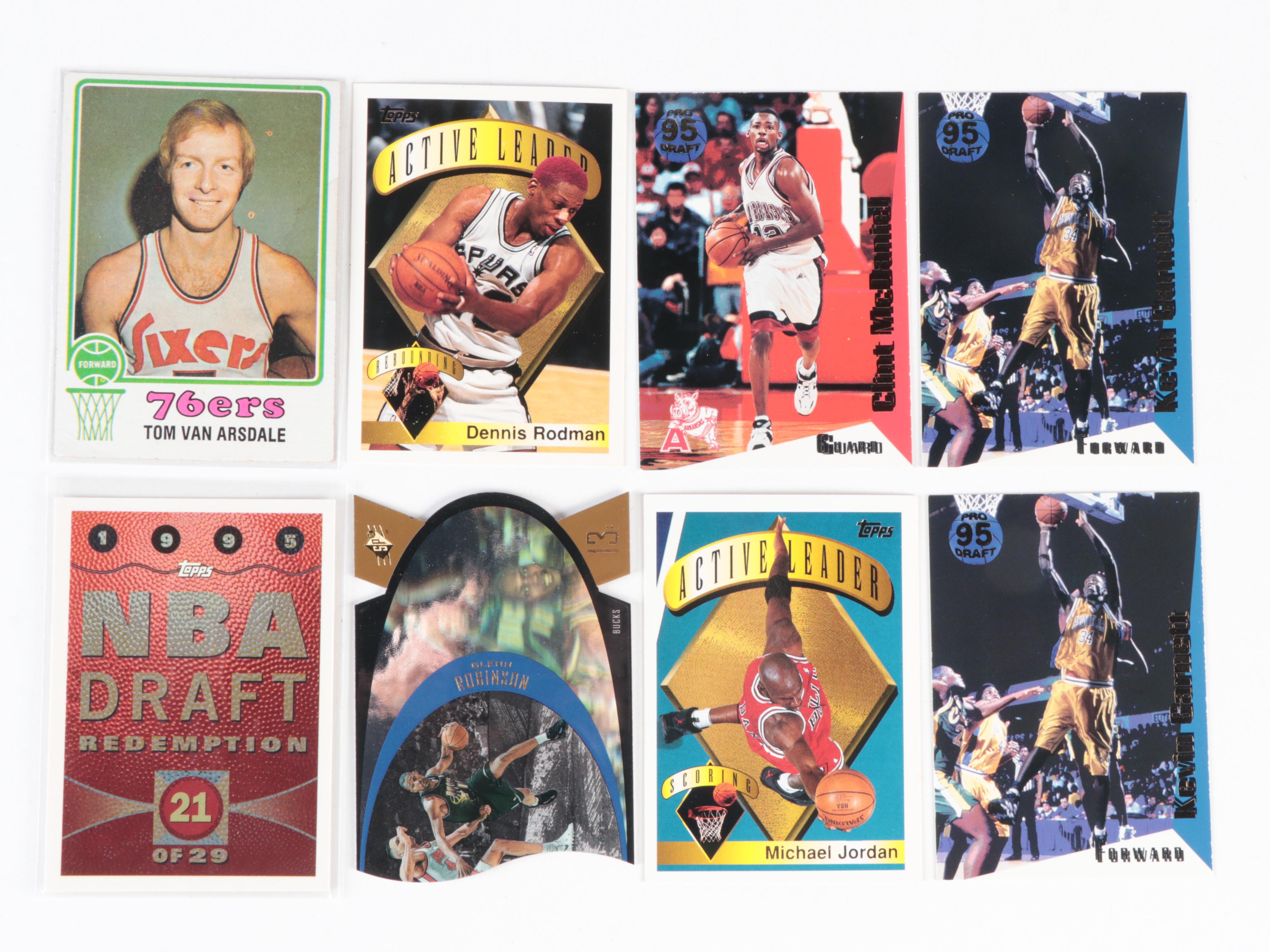 Fleer, More Basketball Cards with Garnett, More Rookies, Jordan, 1970s–2000s