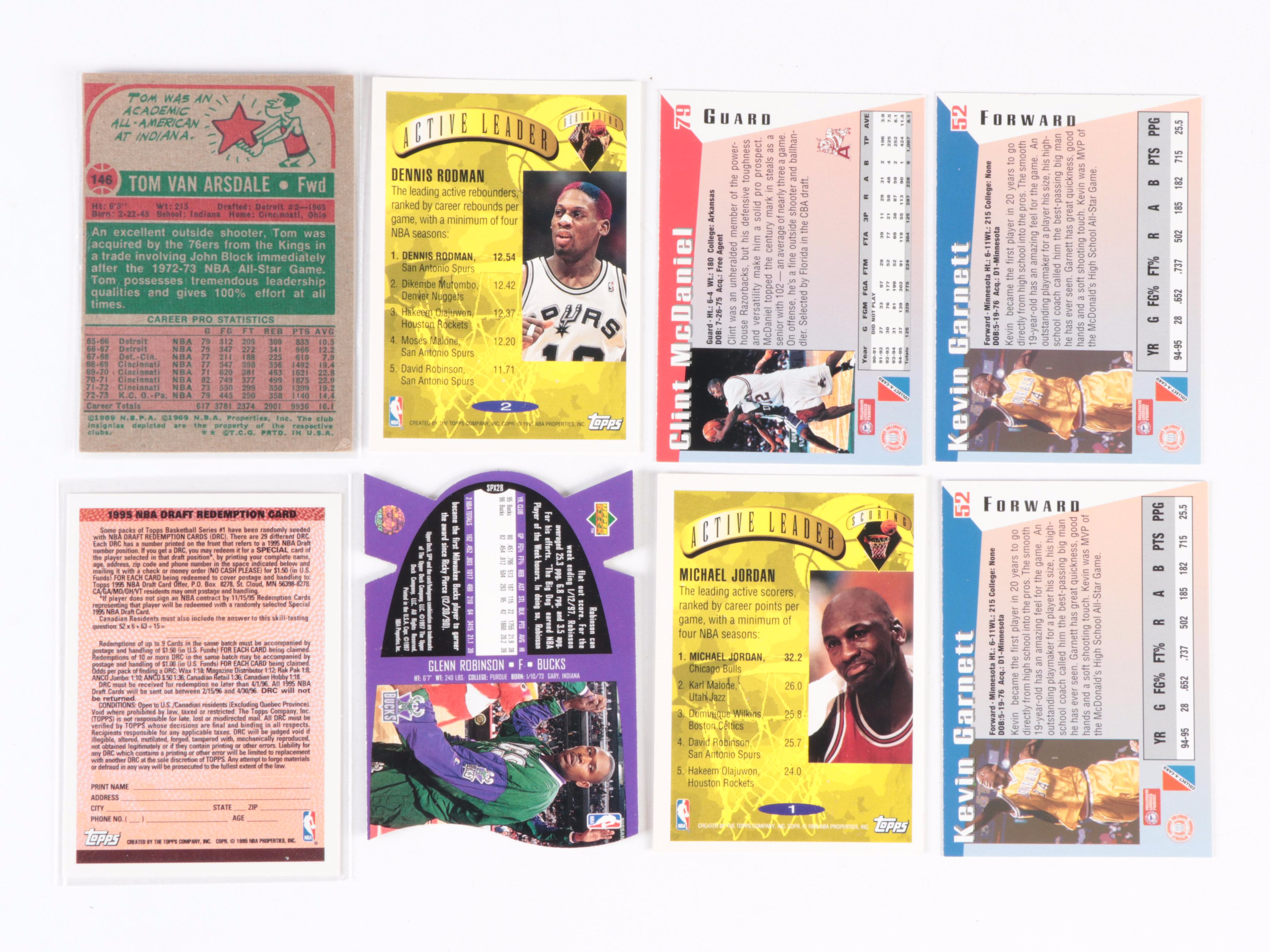 Fleer, More Basketball Cards with Garnett, More Rookies, Jordan, 1970s–2000s