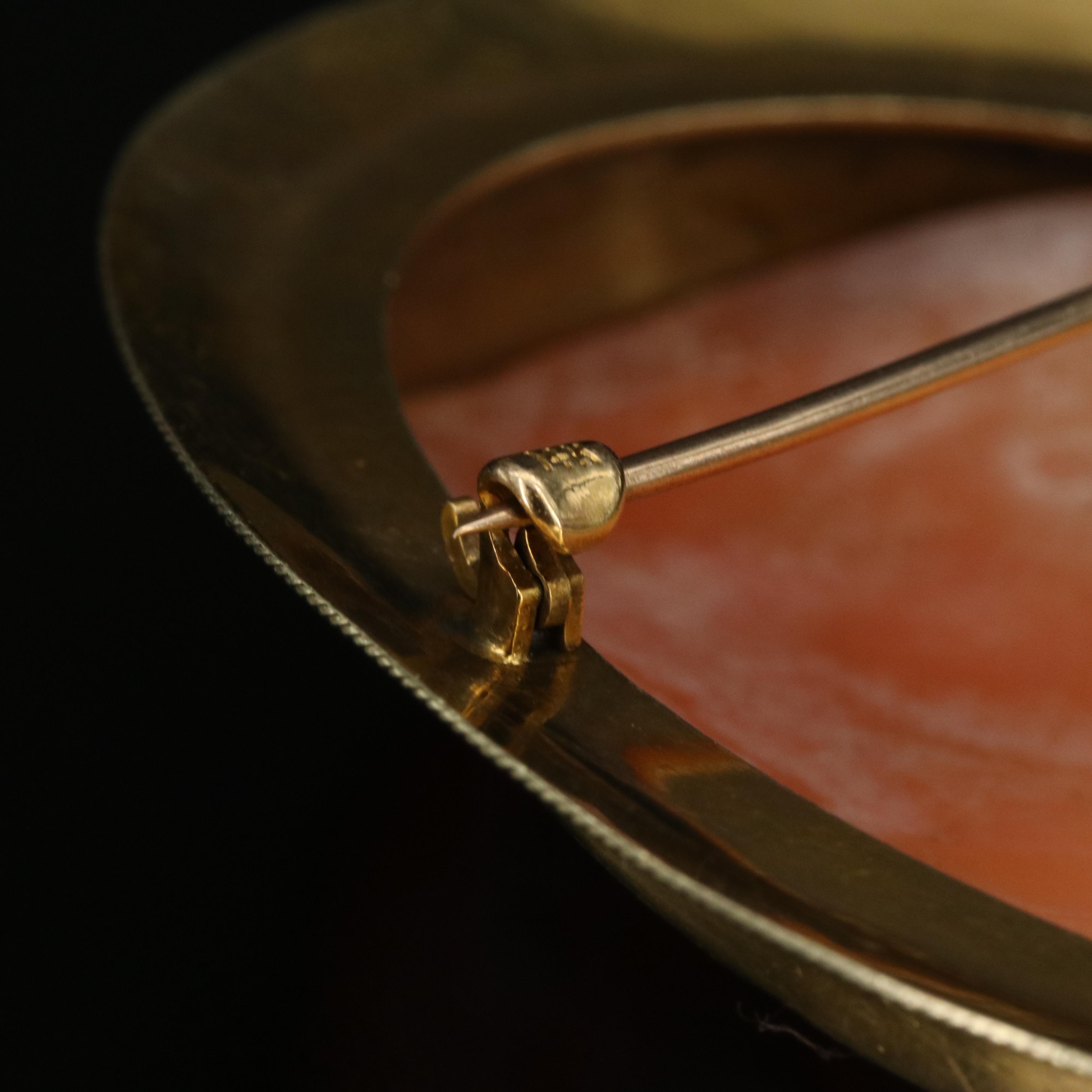 14K Shell Cameo of Ouranos and Gaia