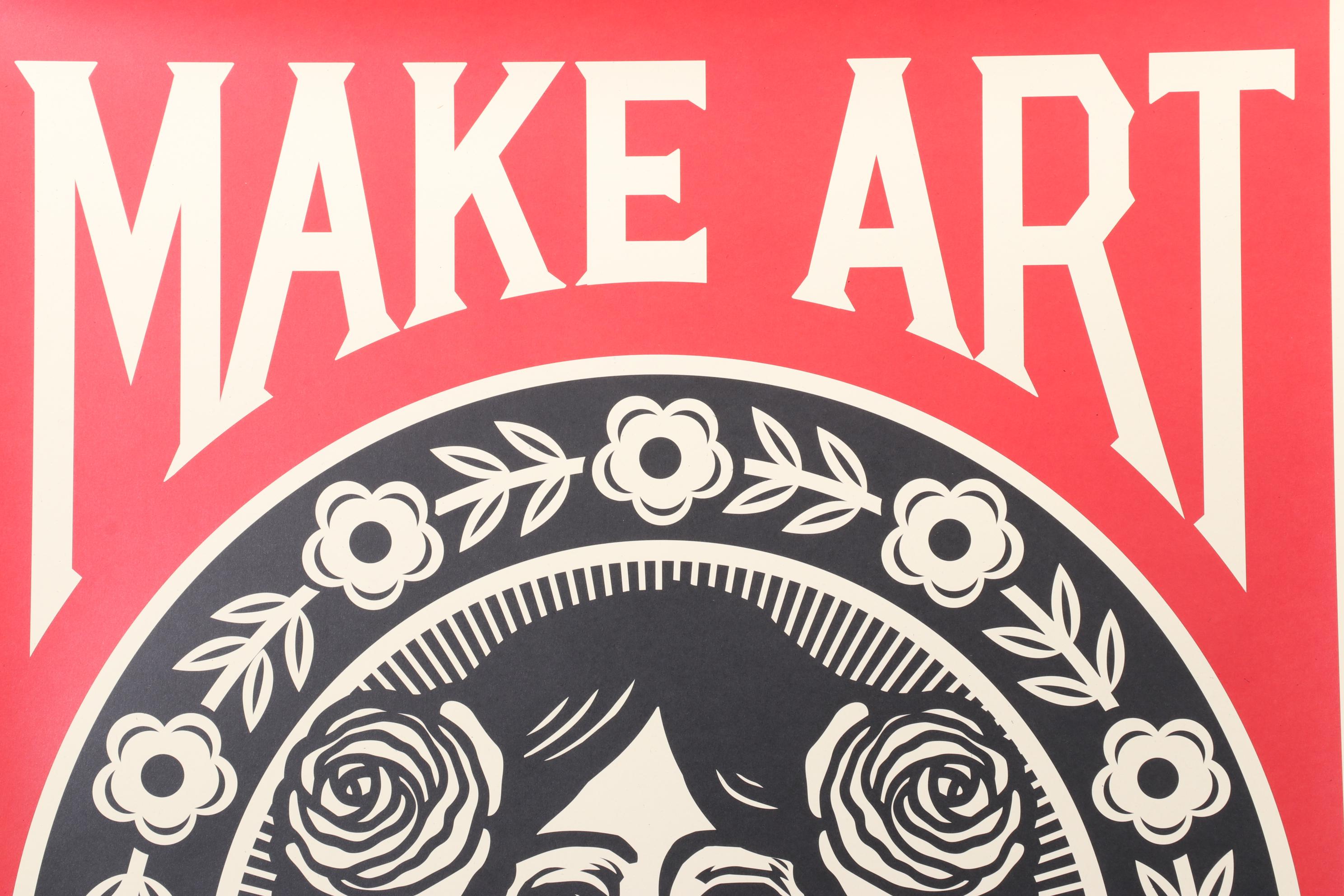 Shepard Fairey Offset Print "Make Art Not War," 2022