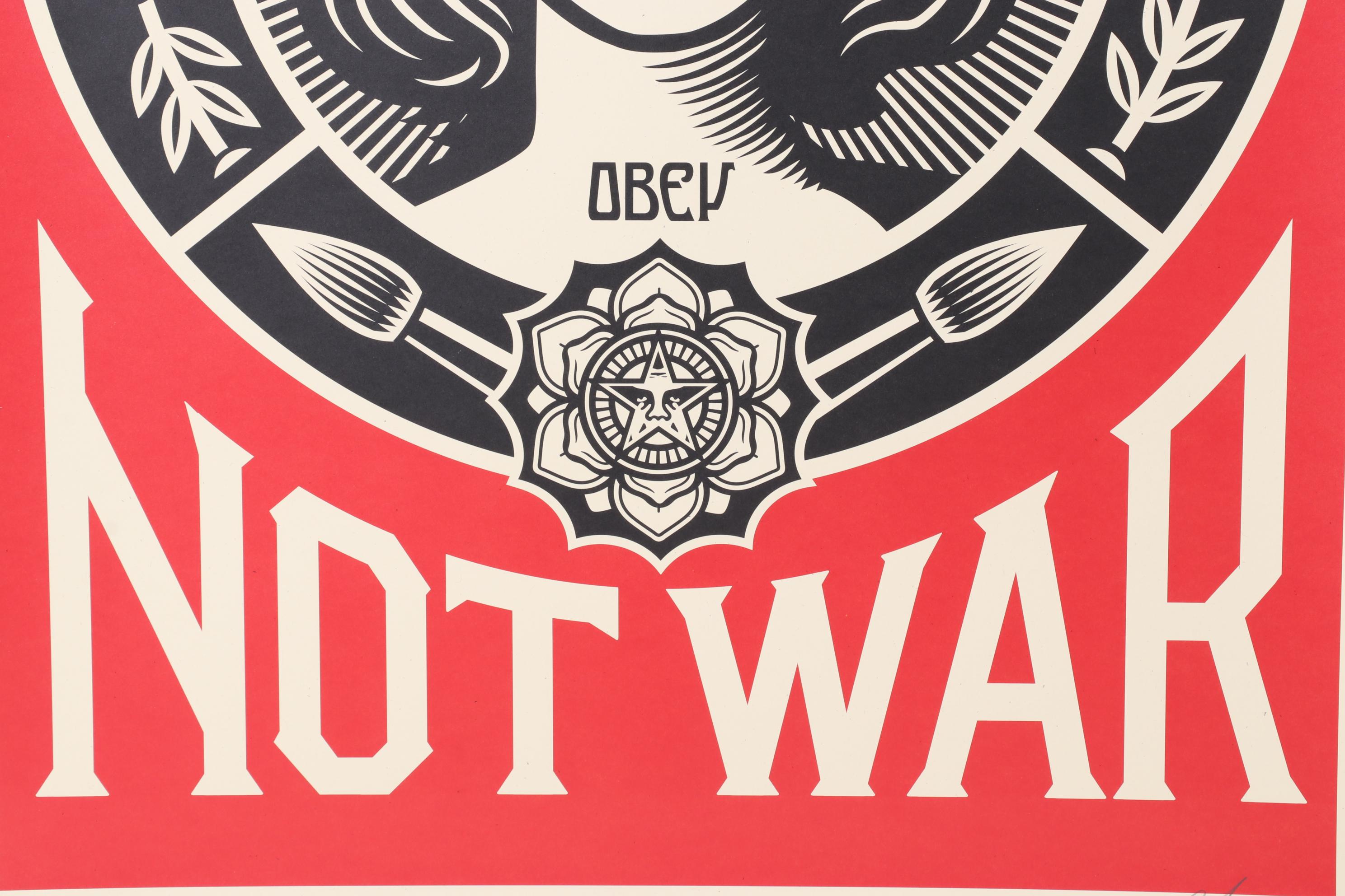 Shepard Fairey Offset Print "Make Art Not War," 2022