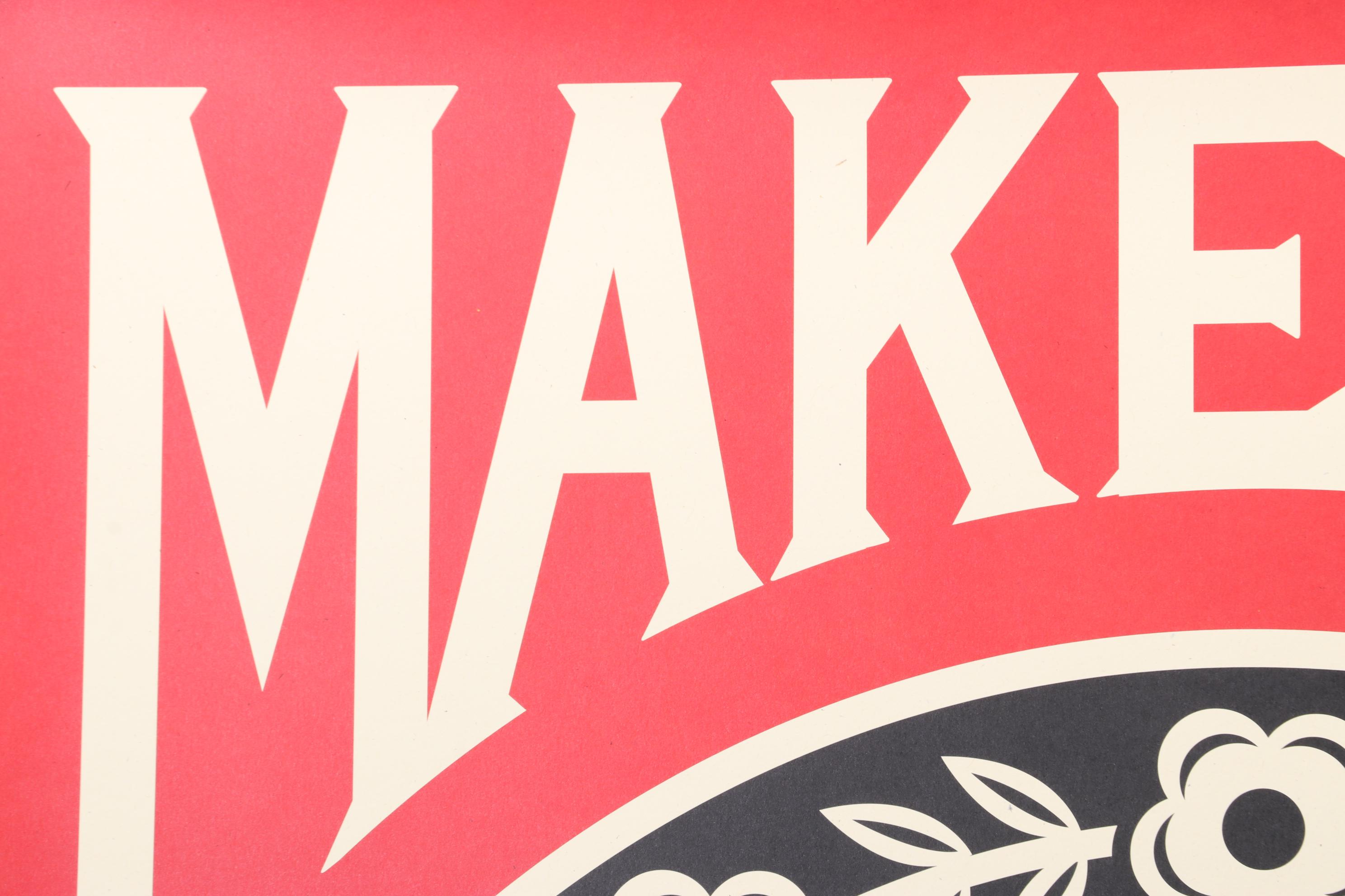Shepard Fairey Offset Print "Make Art Not War," 2022