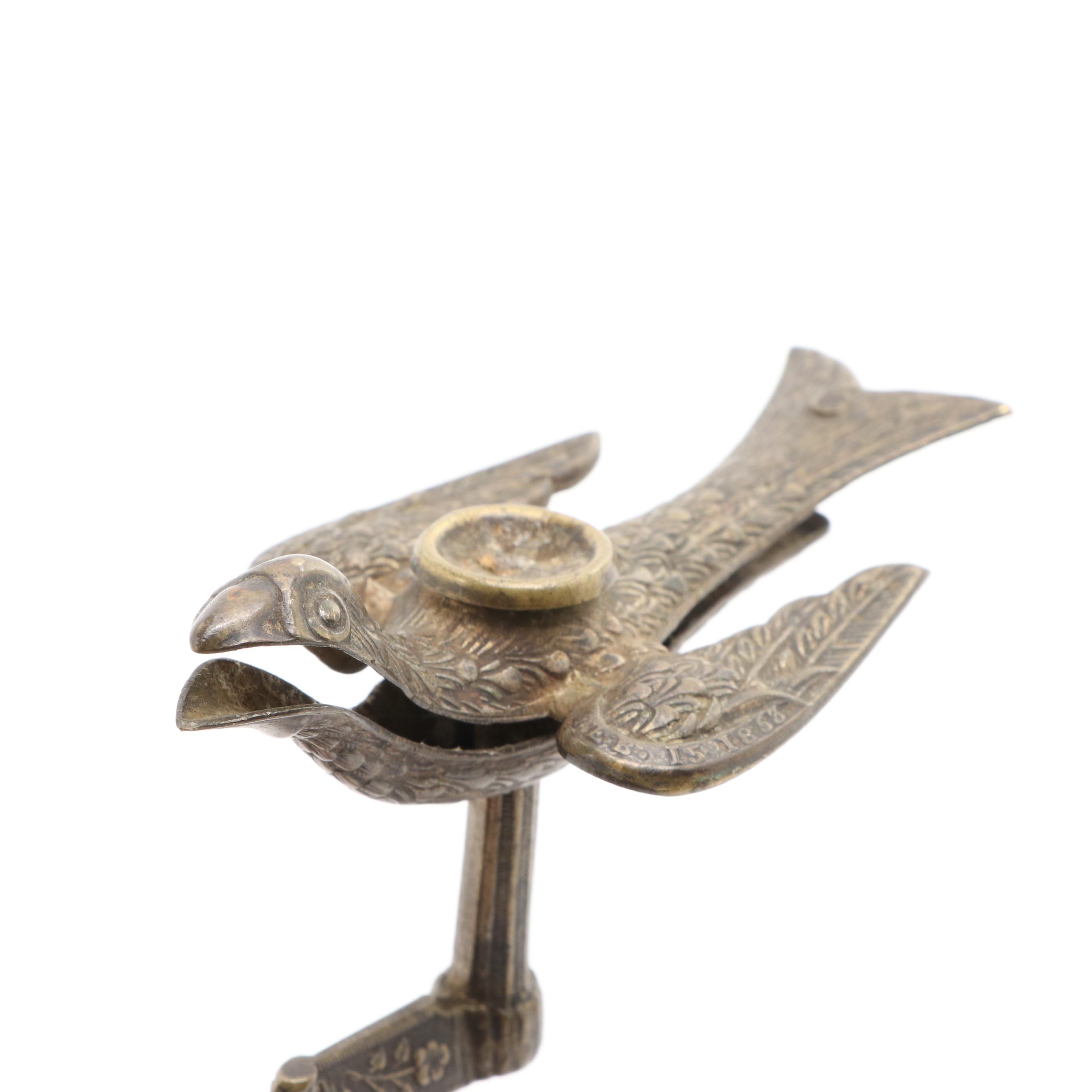 Victorian Ornate Brass Sewing Bird Table Clamp