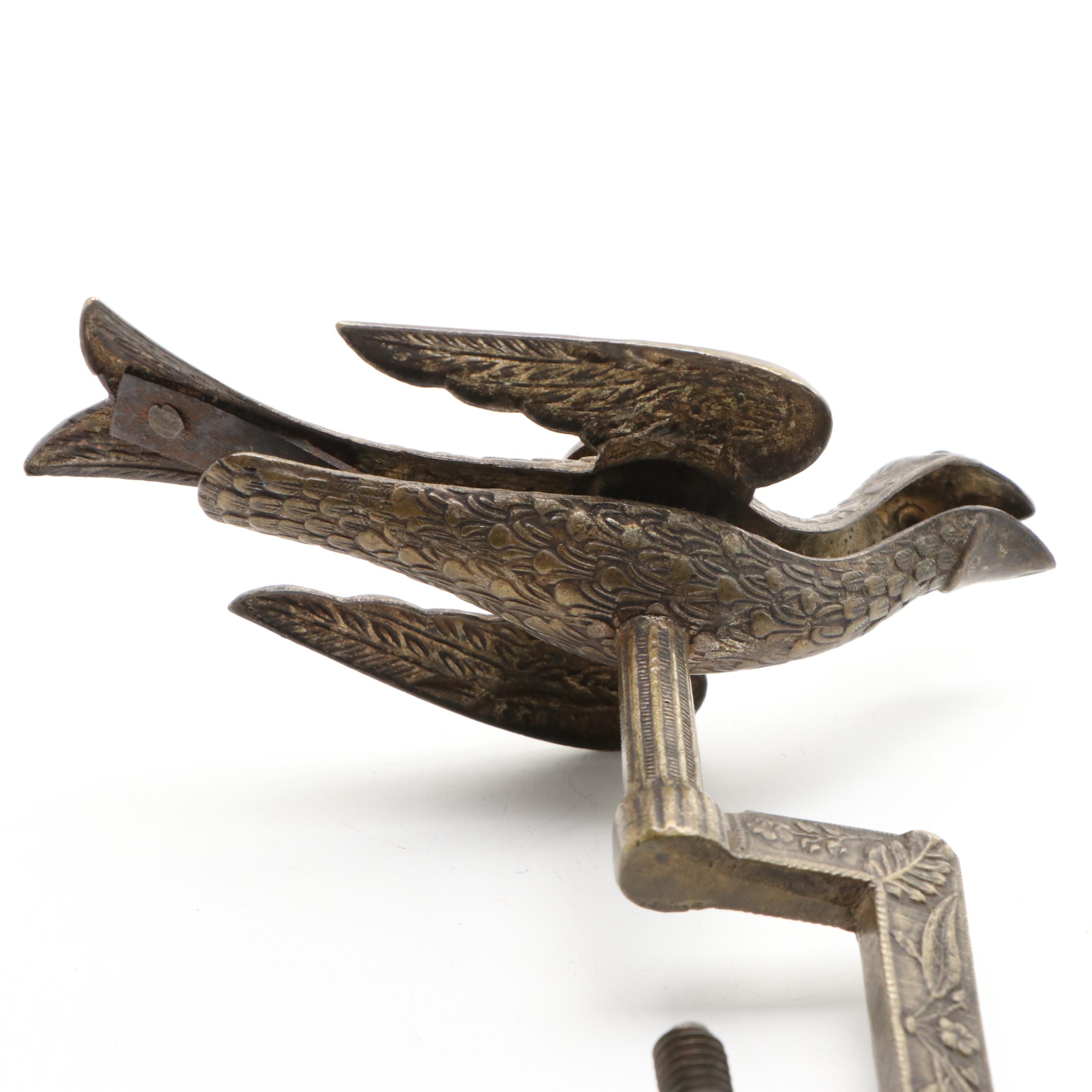 Victorian Ornate Brass Sewing Bird Table Clamp