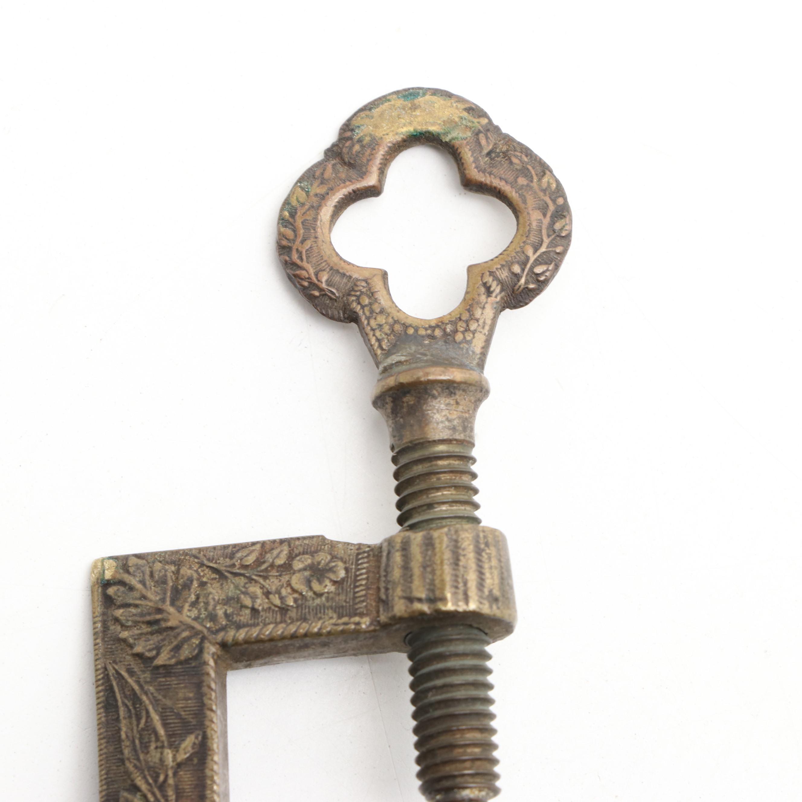 Victorian Ornate Brass Sewing Bird Table Clamp