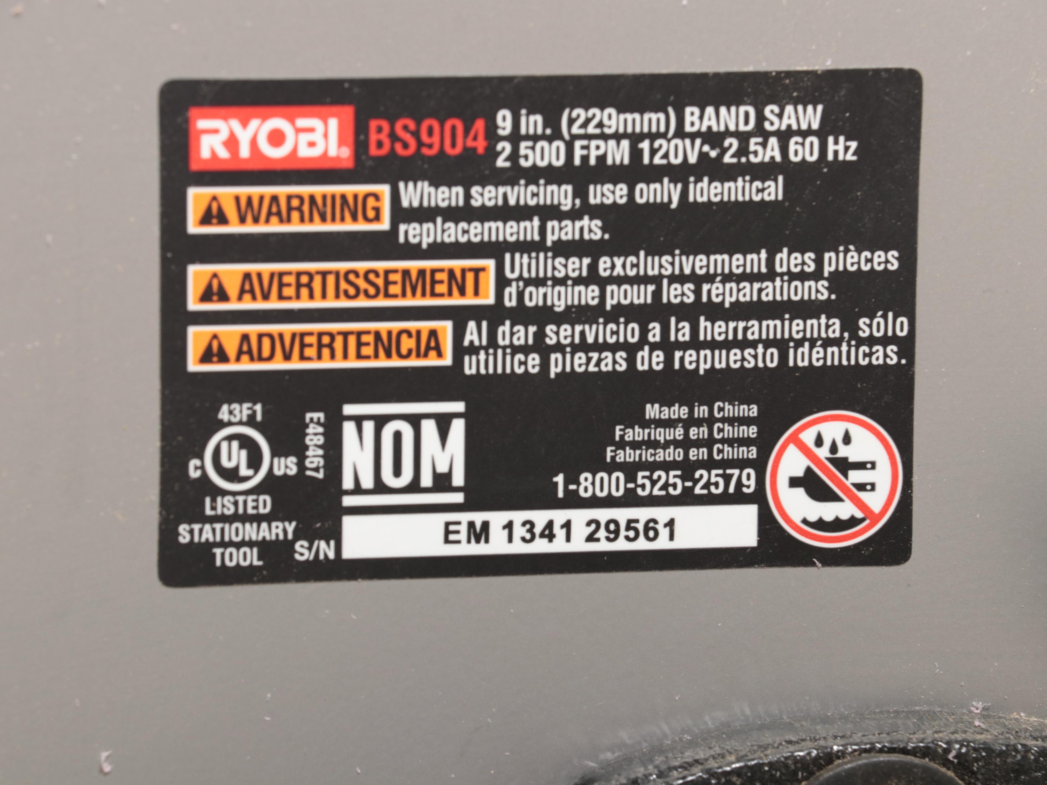 Ryobi BS904 9-Inch Table Band Saw