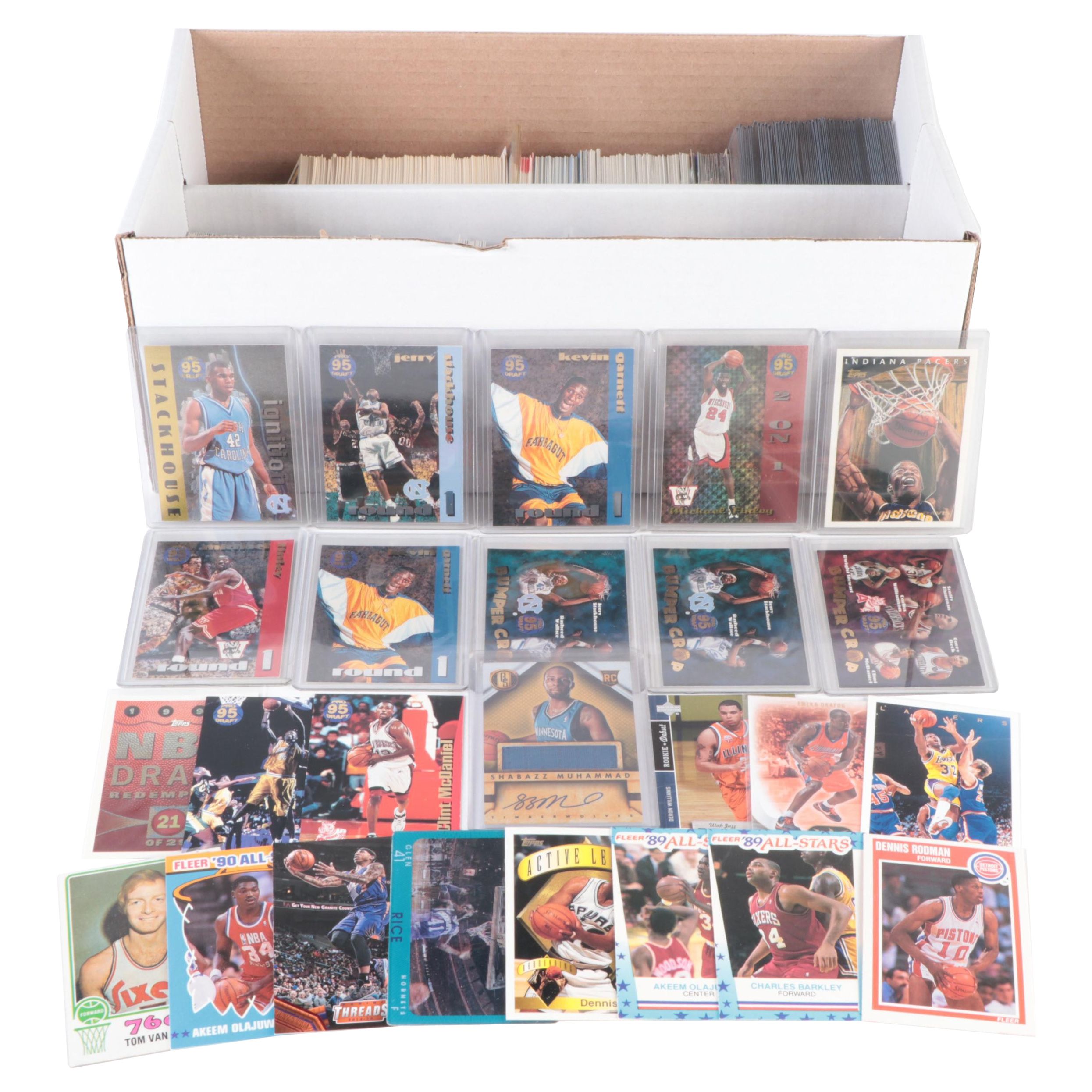 Fleer, More Basketball Cards with Garnett, More Rookies, Jordan, 1970s–2000s