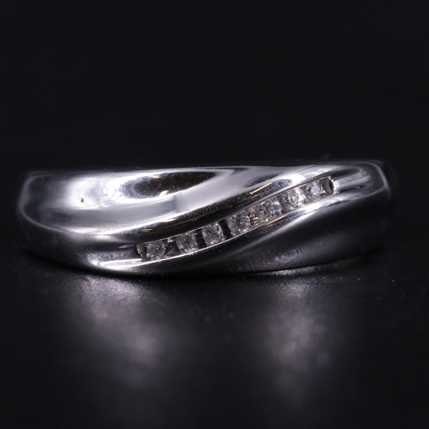 Sterling Silver 0.05 CTW Diamond Ring
