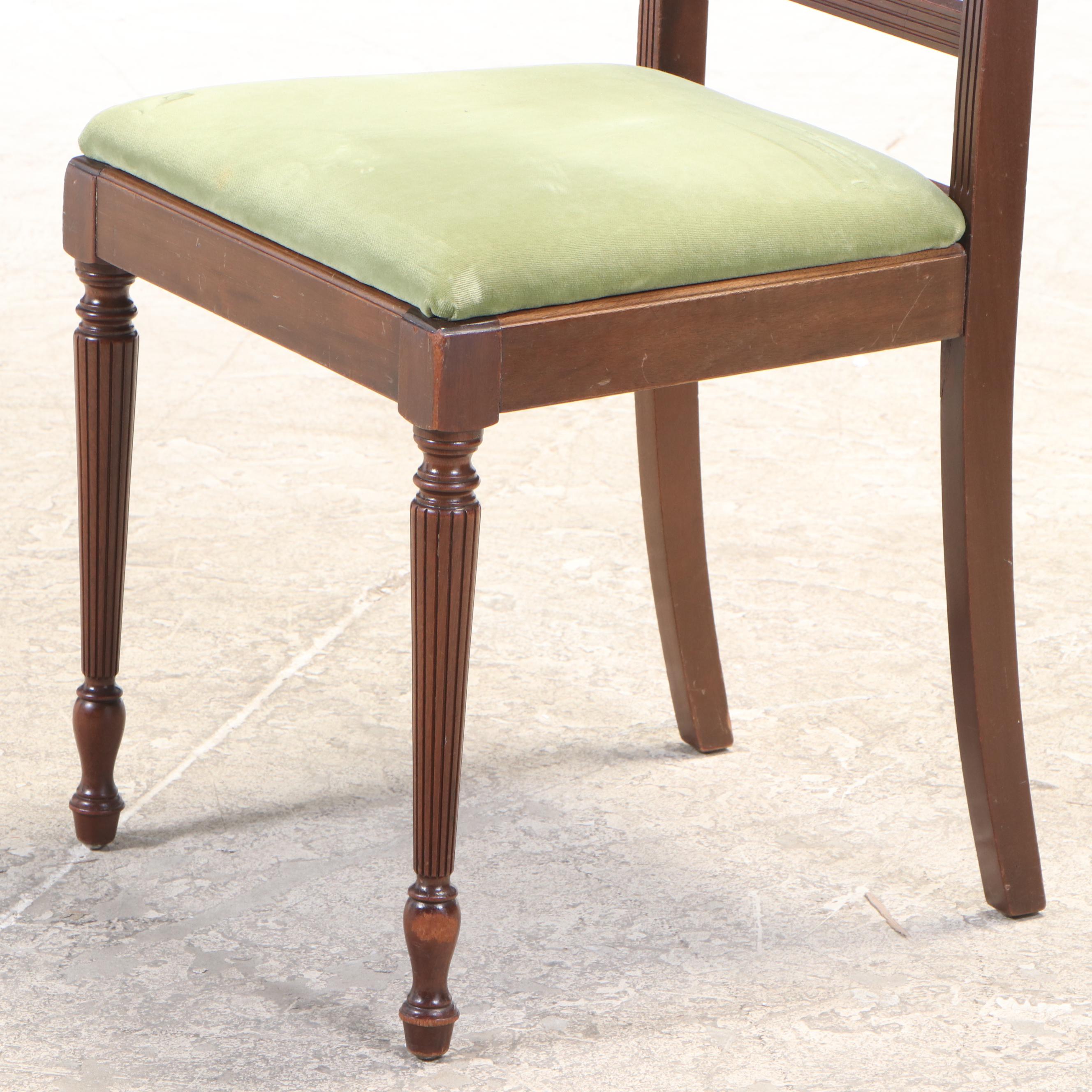 Charles R. Sligh Federal Style Mahogany Desk Plus Imperial Furniture Side Chair