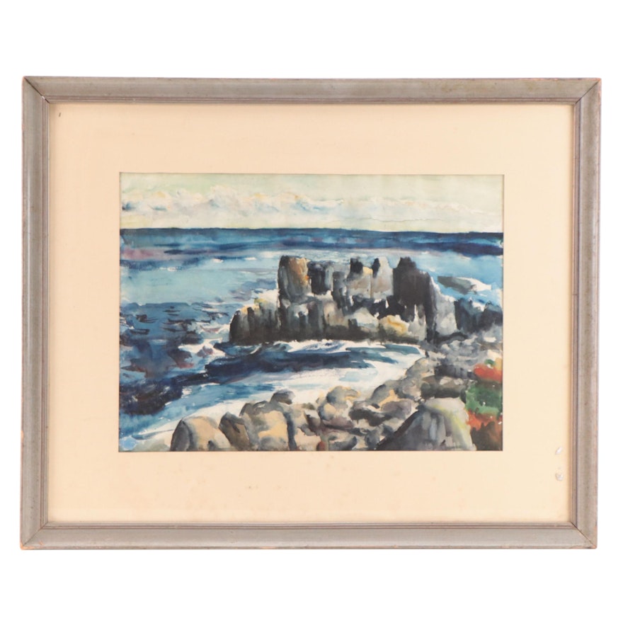 Saveria Pacimeo Coastal Landscape Watercolor Painting