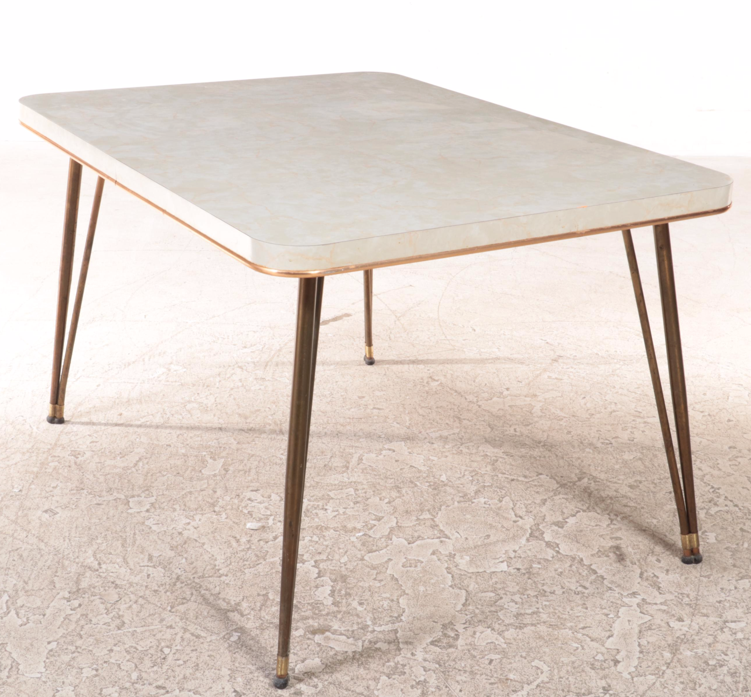 Howell "Modern Metal Furniture" Five-Piece Metal and Laminate-Top Dinette Set