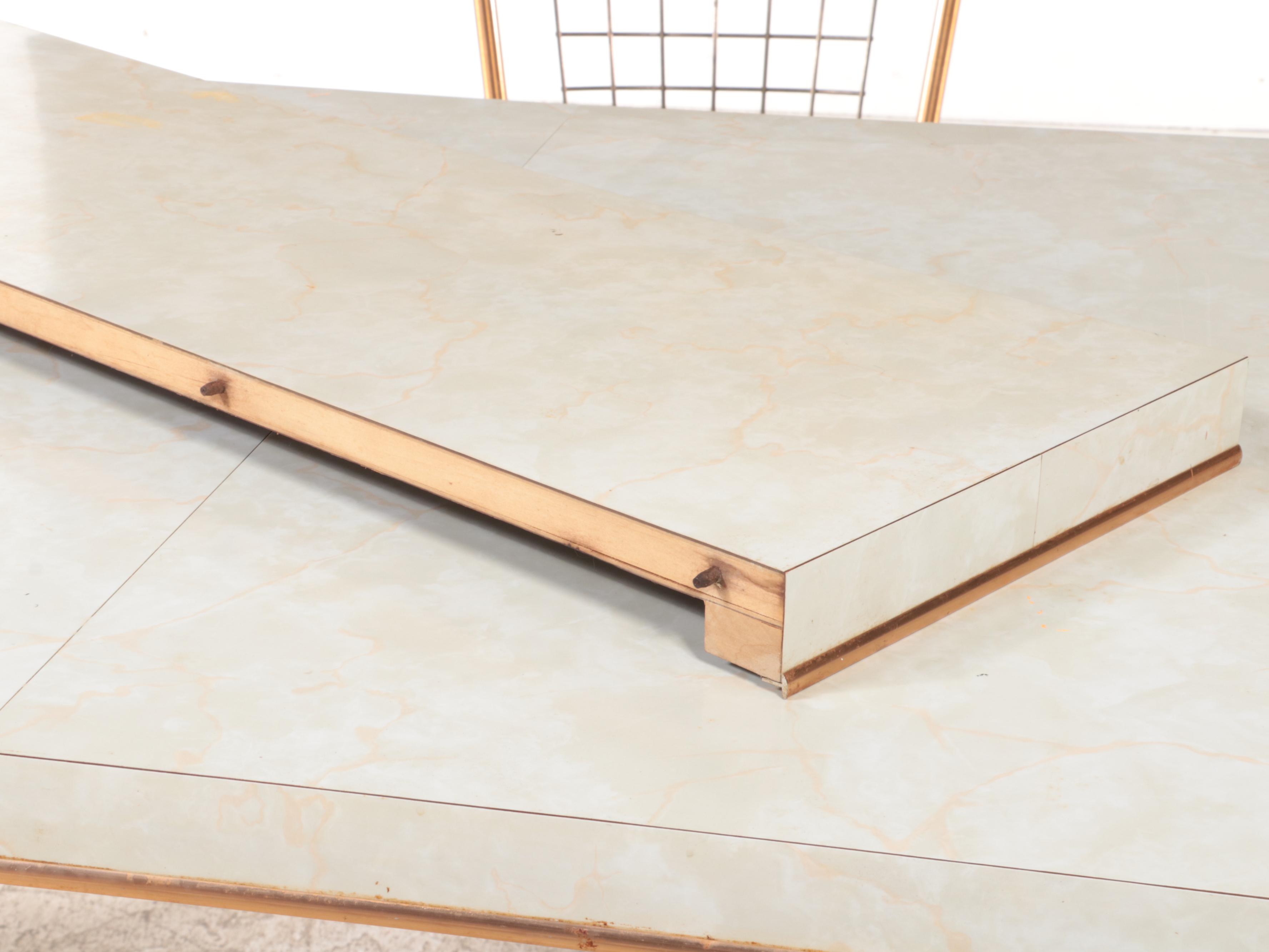 Howell "Modern Metal Furniture" Five-Piece Metal and Laminate-Top Dinette Set