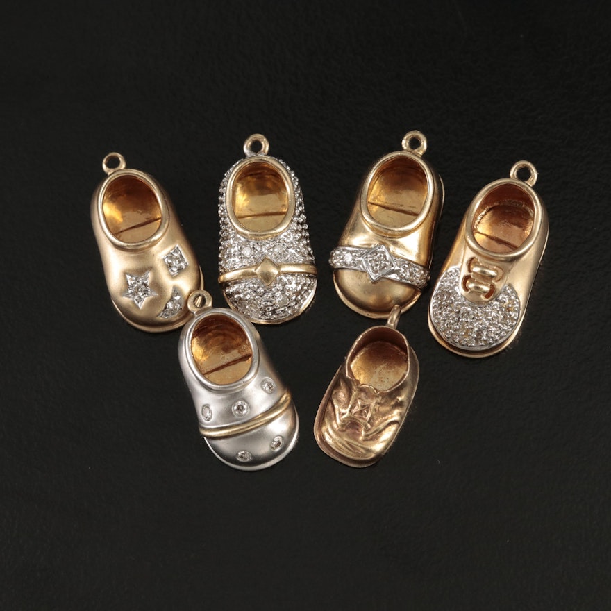 14K 0.24 CTW Diamond Shoes and Booties Pendants