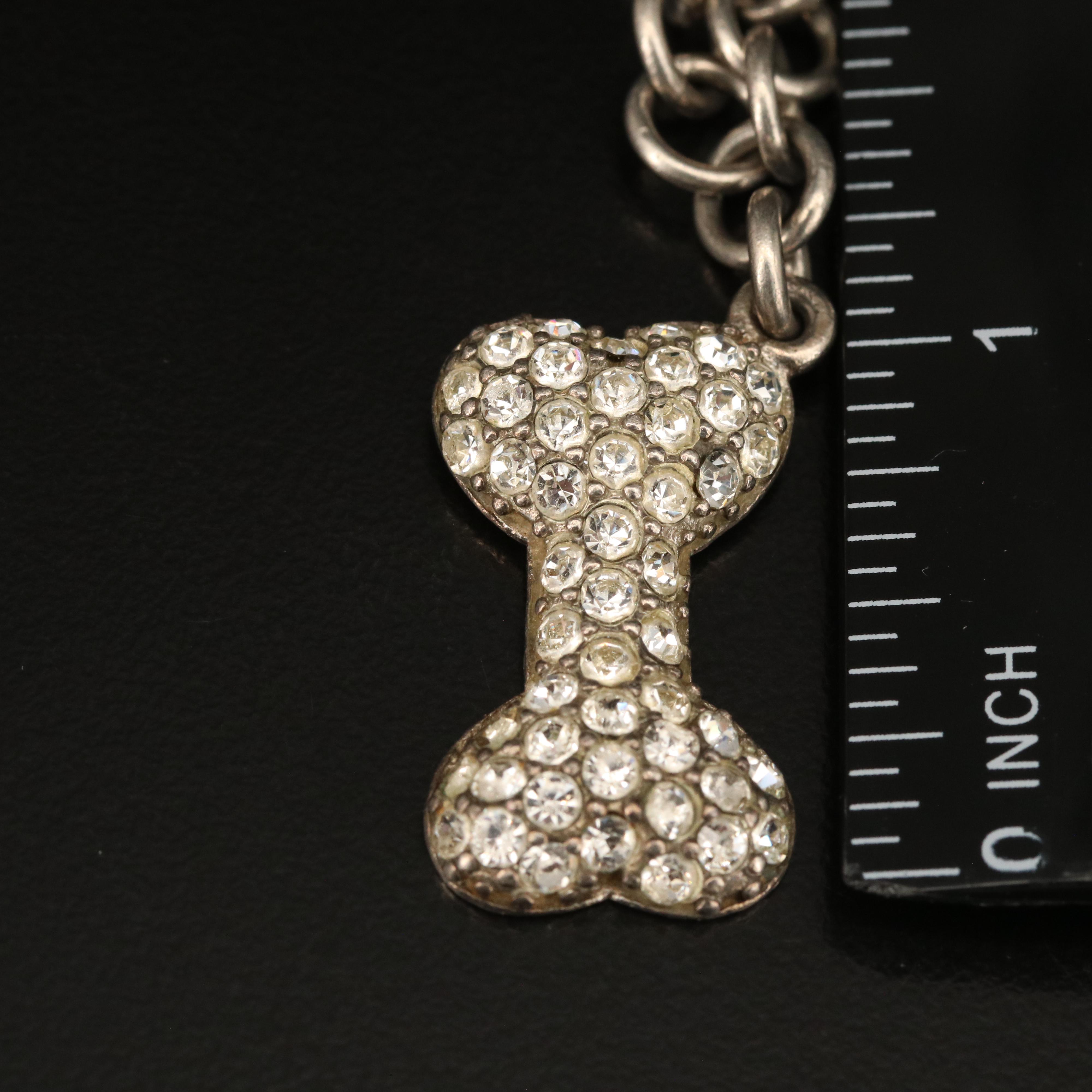 Sterling Charm Bracelets Including Aventurine, Glass Rock Crystal Quartz