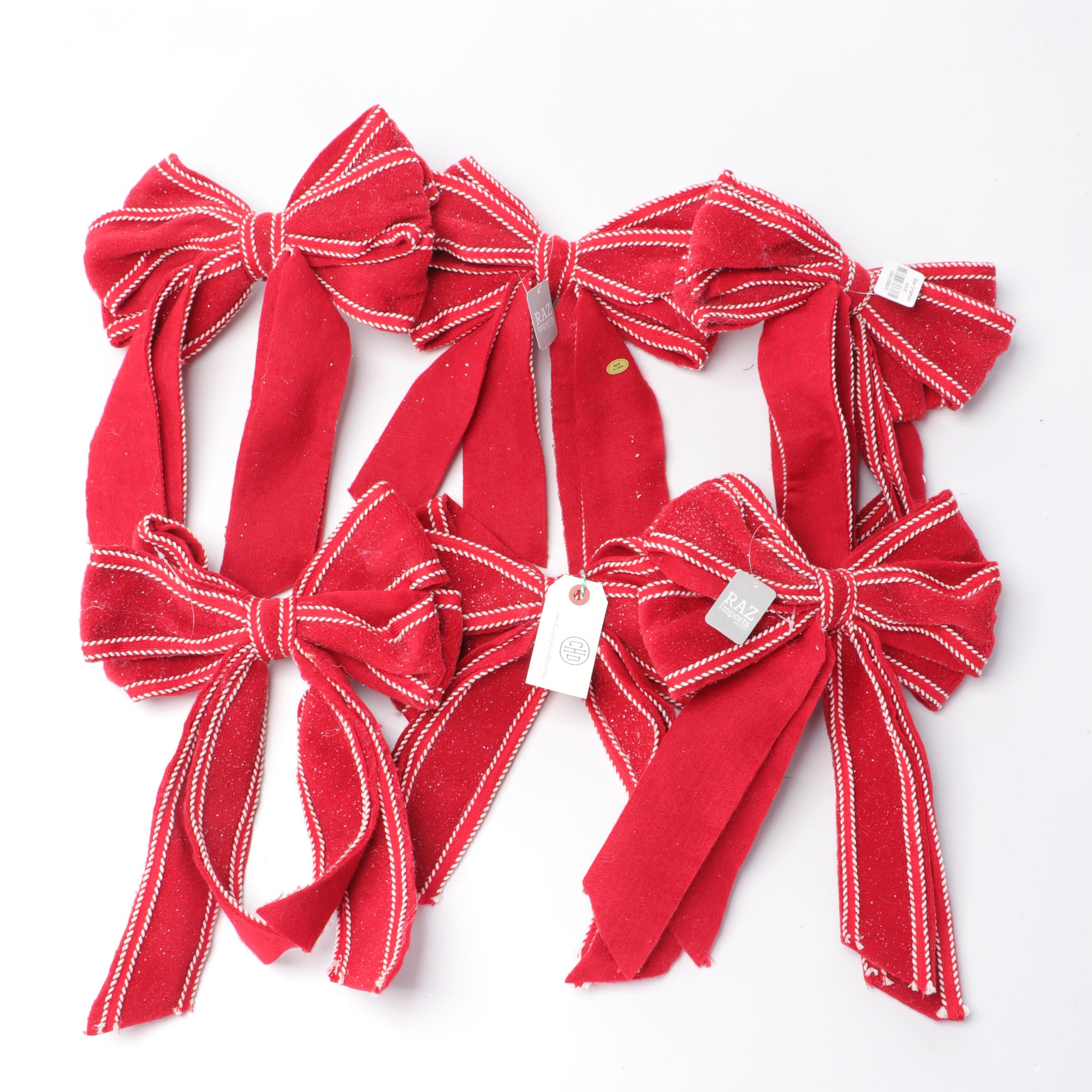 Artificial Table Top Trees with Other Christmas Décor